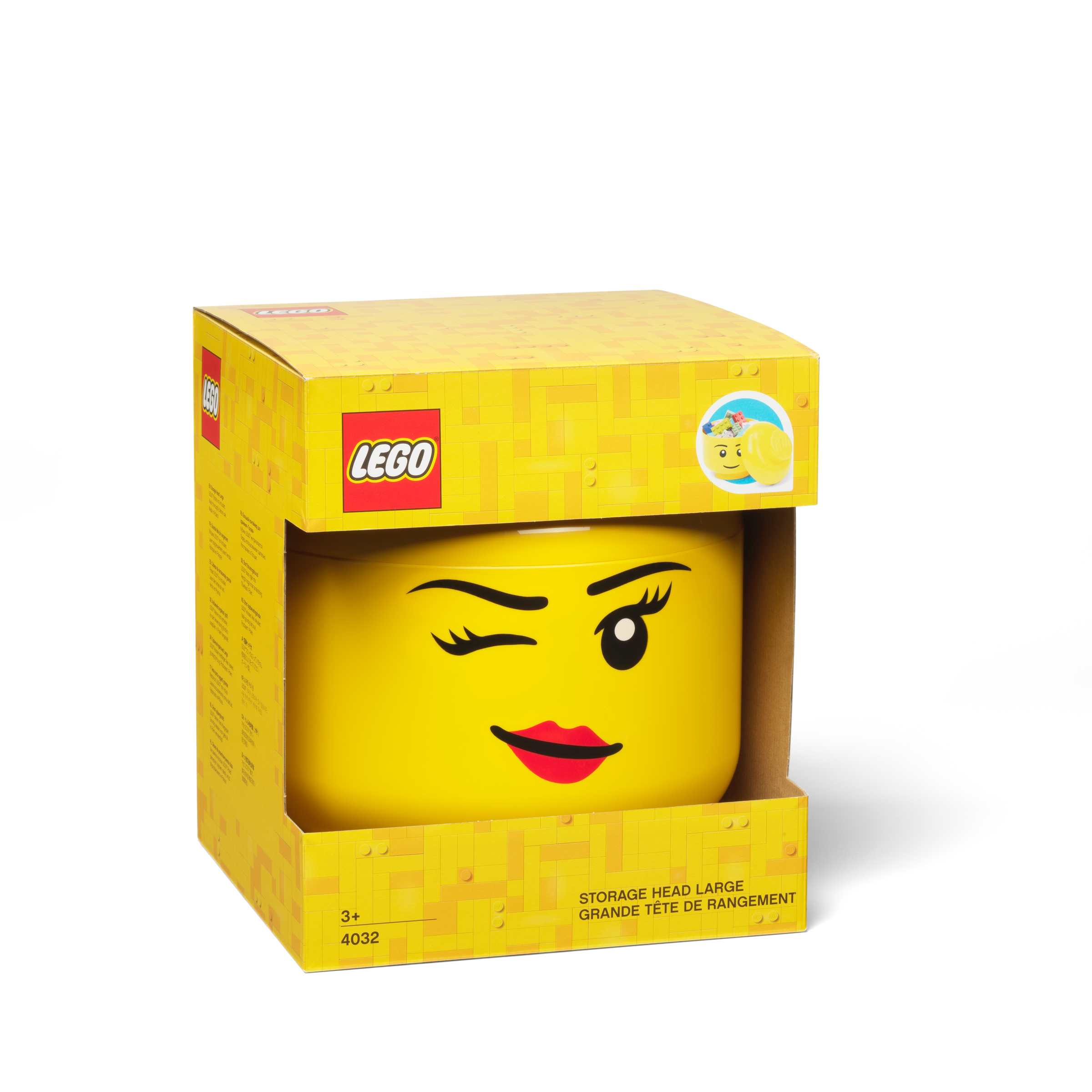 LEGO 4000805 Boîte de rangement LEGO avec 6 crampons, gris