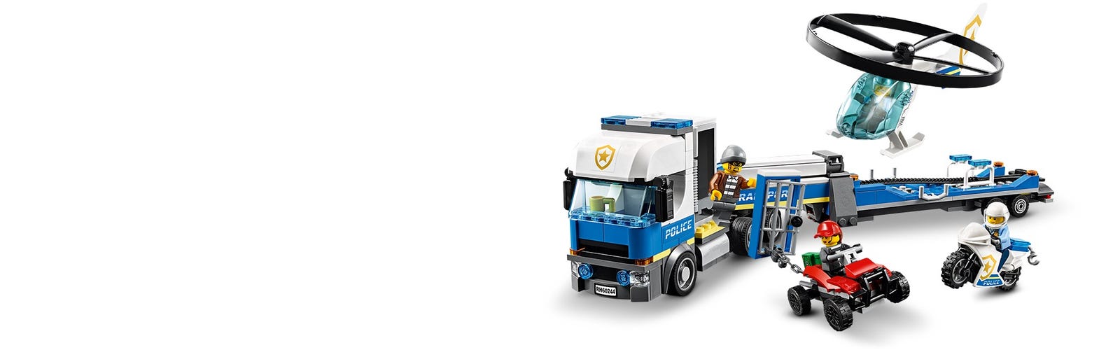 Trasportatore di elicotteri della polizia 60244 | City | LEGO® Shop  ufficiale IT