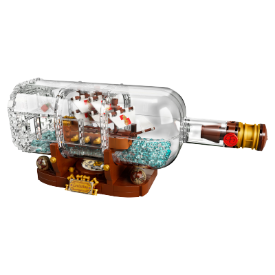 lego leviathan ship in a bottle