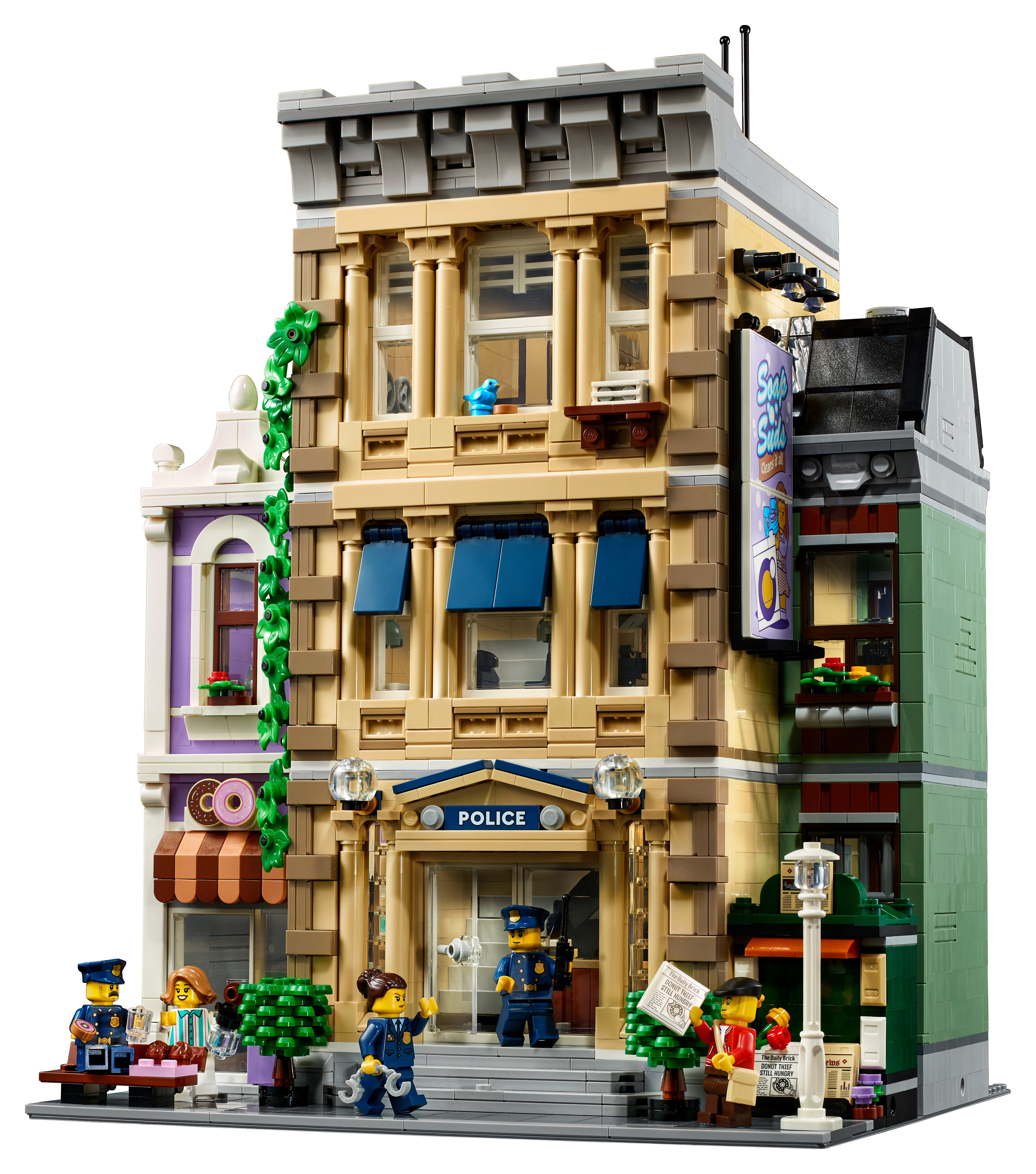  LEGO Icons Police Station 10278 Large Construction Set,  Collectible Model Kits for Adults to Build, Modular Buildings Collection :  Toys & Games
