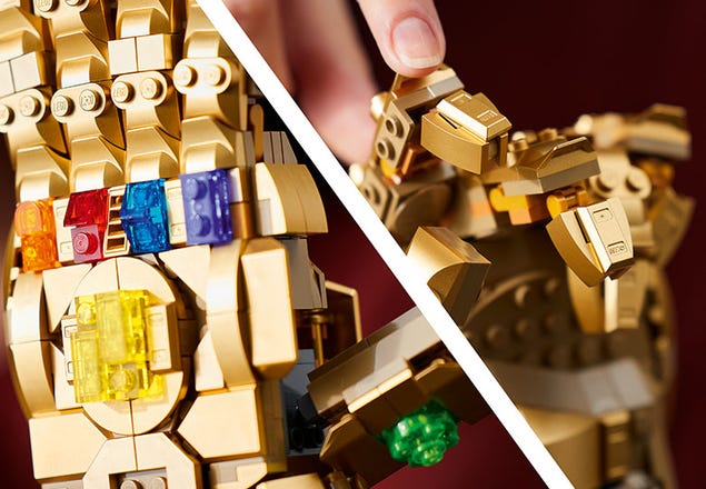 LEGO 76191 Marvel Le Gant de l'infini –Thanos a construire pour Adultes,  Cadeau, Décoration - ADMI