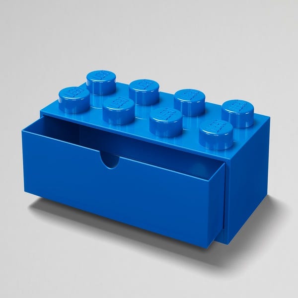LEGO Containers Storage Lockers Cabinet Light Bluish Gray & Purple (2X) 