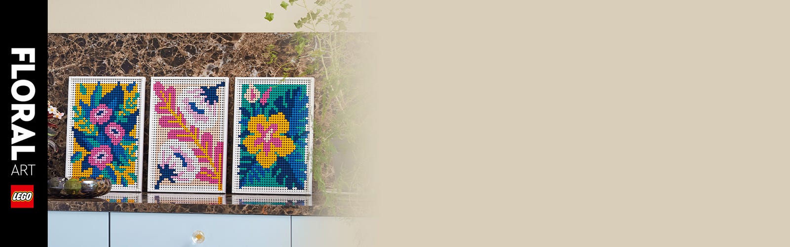 LEGO ART Floral Art 31207, 3in1 Flowers Wall Decoration Set, Arts and  Crafts for Adults, Creative Activity, DIY Botanical Home Decor, Gift Idea 