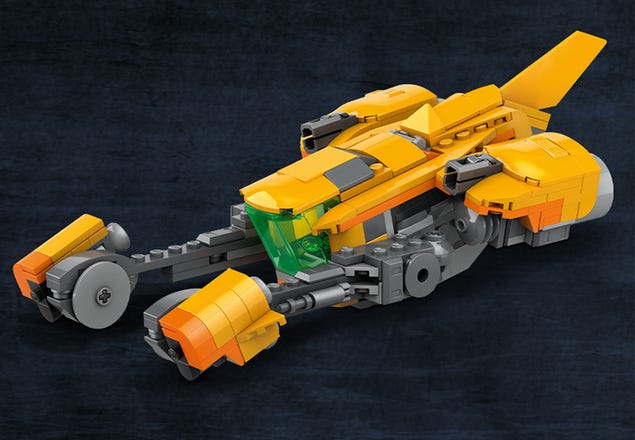 LEGO Marvel Baby Rocket's Ship 76254 de Guardianes de la Galaxia 3 con  minifiguras de mapache cohete, juguete coleccionable de nave espacial de