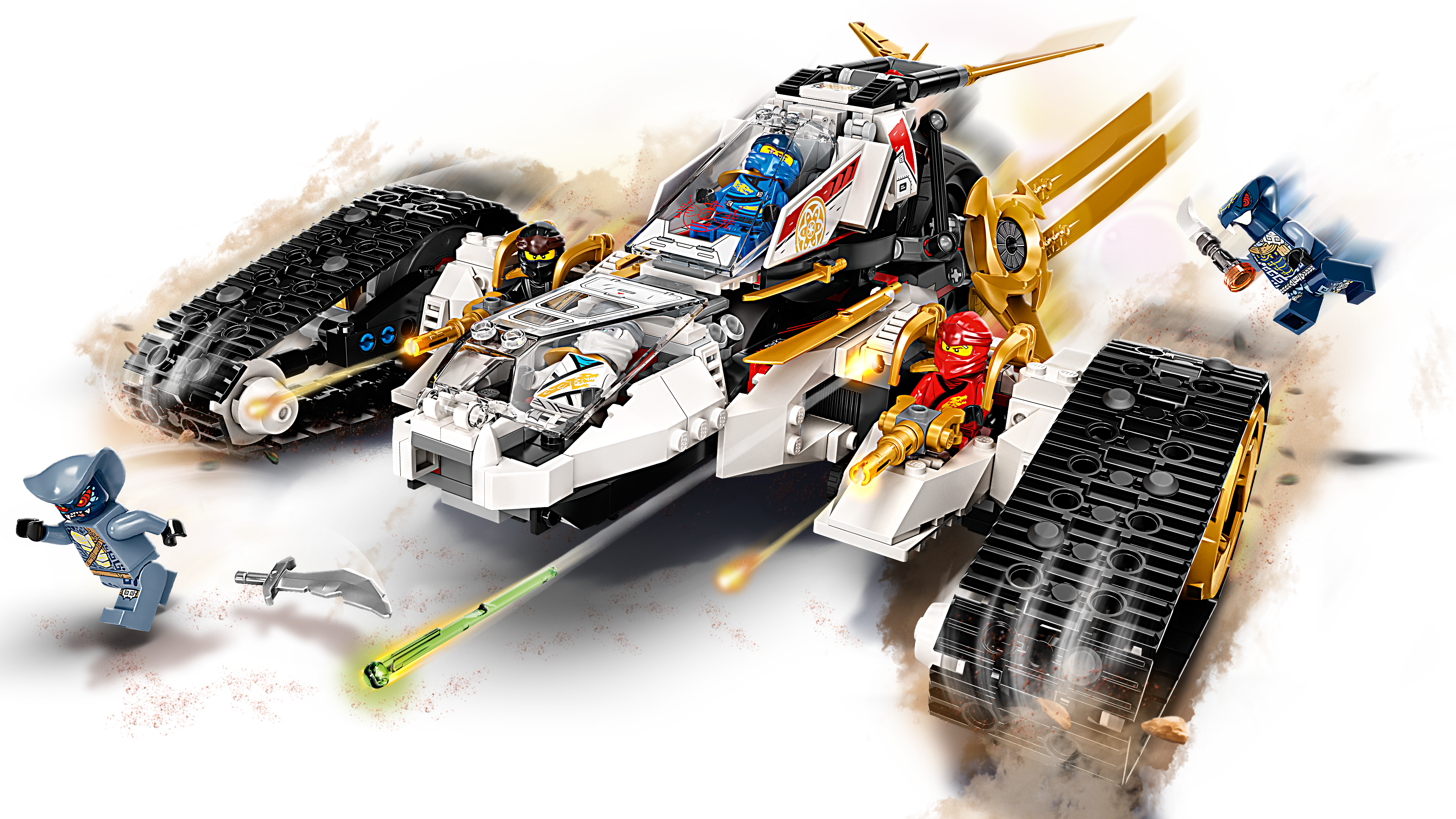  LEGO NINJAGO Legacy Ultra Sonic Raider 71739 Ninja Toy Building  Kit with a Buildable Plane and Motorcycle Toy, Featuring 7 Collectible  Minifigures : Toys & Games