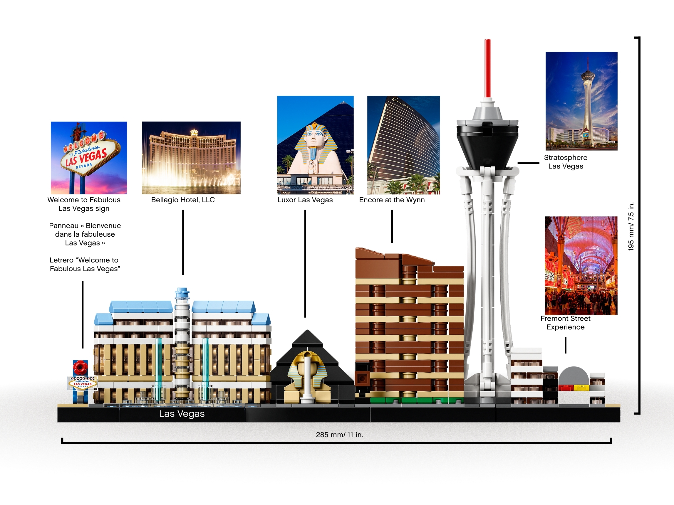 Lego Architecture Skyline - 21047 Las Vegas 3D model