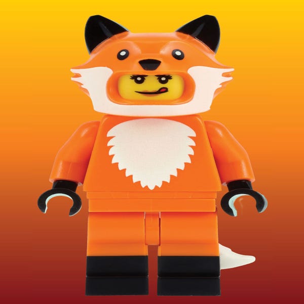 LEGO Fox Costume Girl Plush Minifigure Small - Manhattan Toy