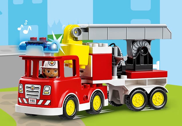 LEGO DUPLO Town Fire Truck 10969 – Juego de juguetes de construcción para  niños y niñas preescolares de 2 a 5 años (21 piezas) – Yaxa Store