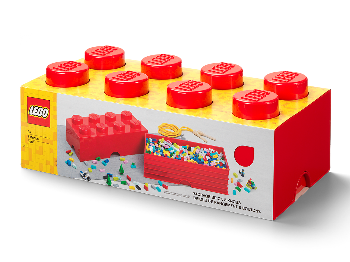 Lego Storage Brick Drawer 8, Bright Red