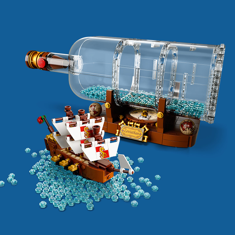 barco botella lego