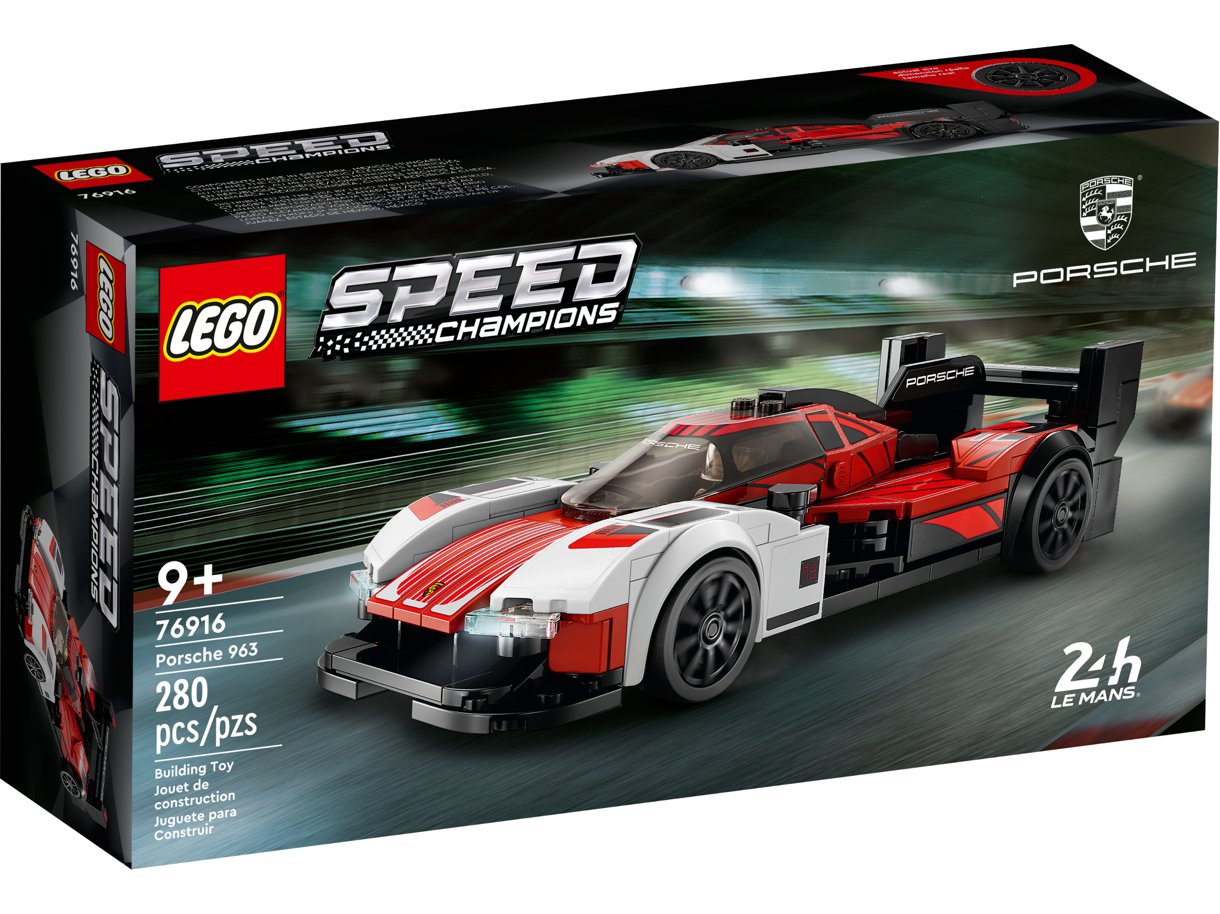 LEGO® Speed Champions Porsche 963 280 Piece Building Set (76916)