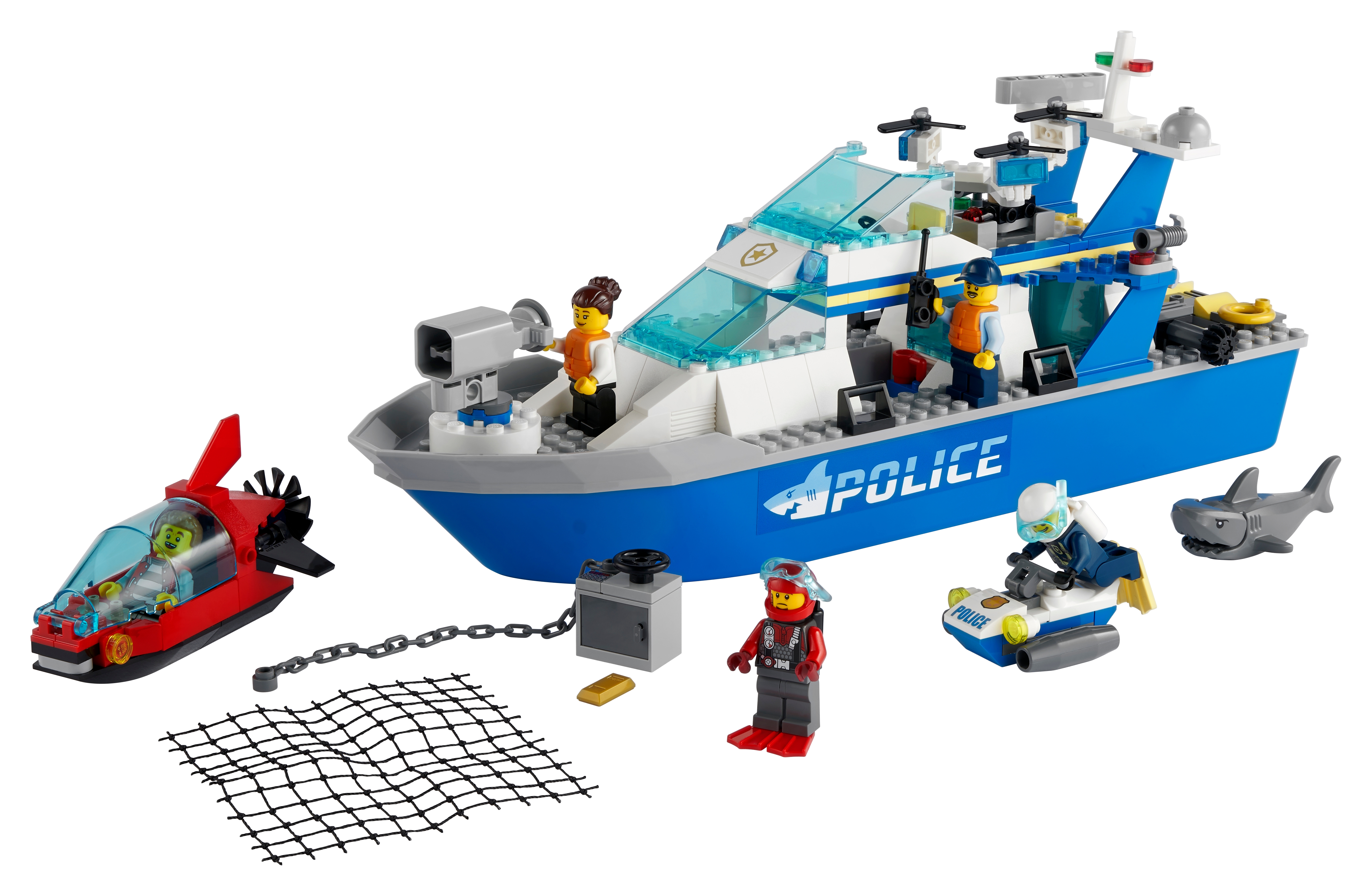 Iedereen Duidelijk maken salade Politie patrouilleboot 60277 | City | Officiële LEGO® winkel NL