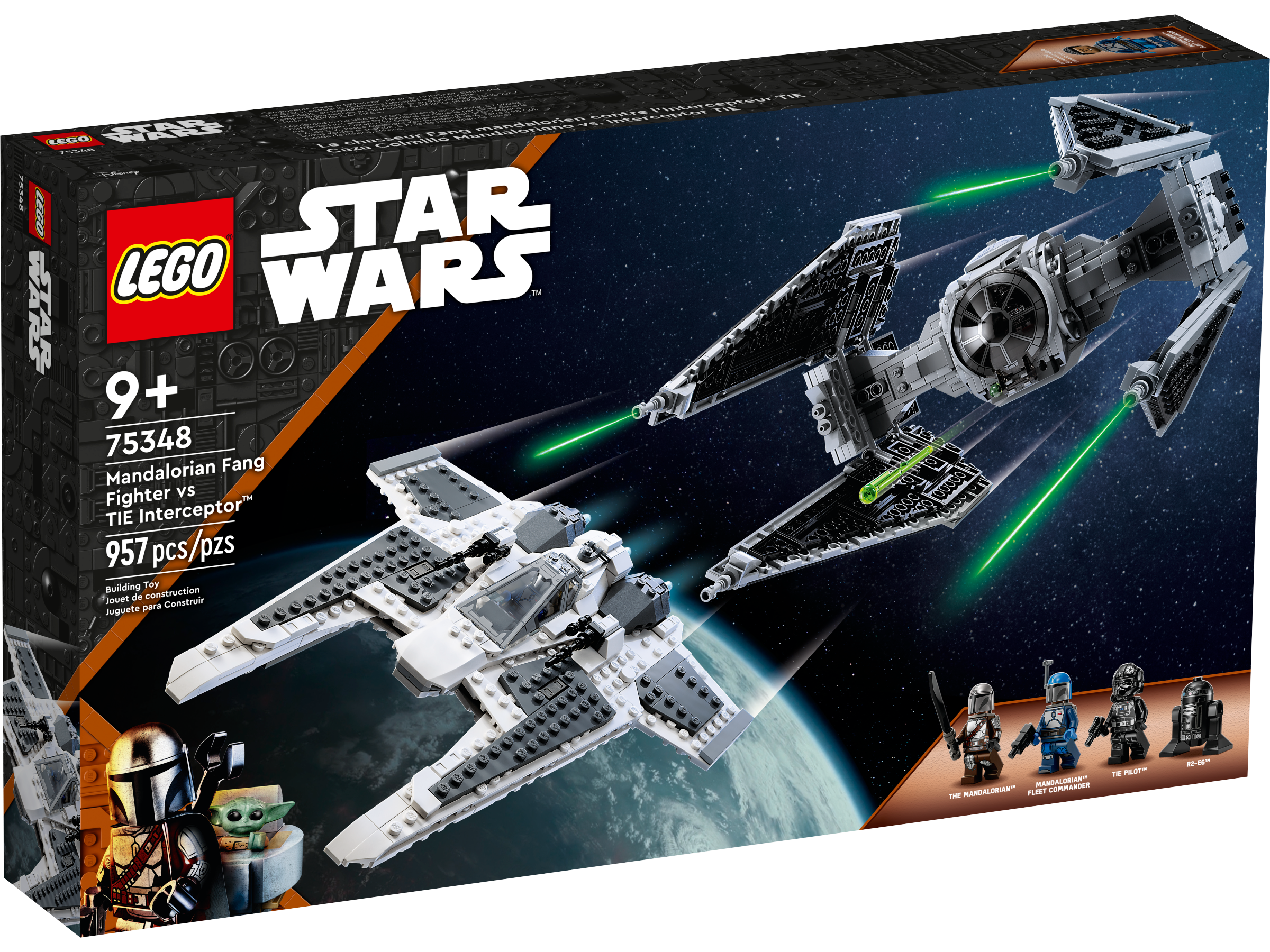 75348 - LEGO® Star Wars - Le Chasseur Fang Mandalorien Contre le TIE  Interceptor LEGO : King Jouet, Lego, briques et blocs LEGO - Jeux de  construction