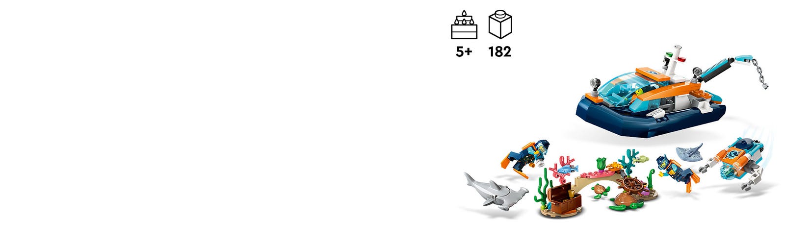 LEGO City - Bateau Exploration Sous-Marine - 60377 - Dès 5 ans - Super U,  Hyper U, U Express 