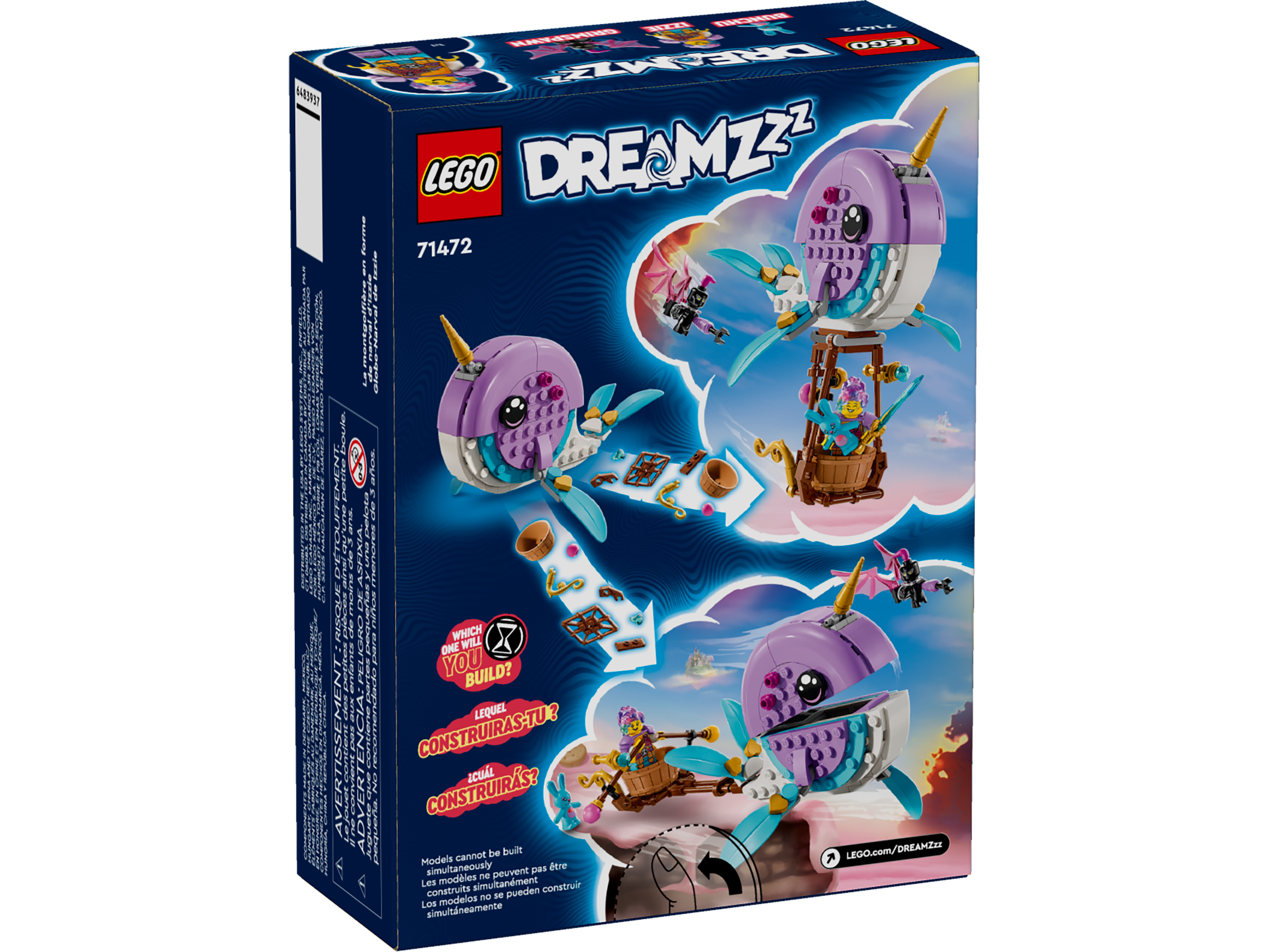 Izzie's Narwhal Hot-Air Balloon 71472 | LEGO® DREAMZzz™ | Buy 