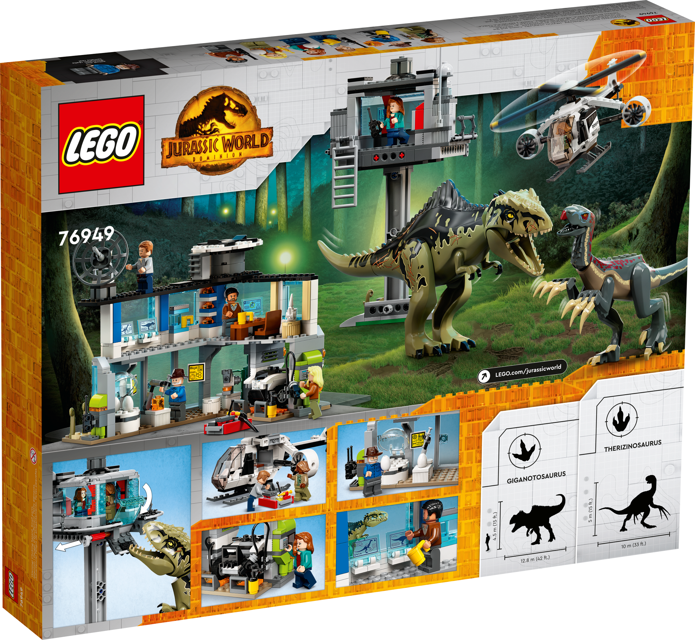 LEGO 76949 Jurassic World Giganotosaurus & Therizinosaurus Attack