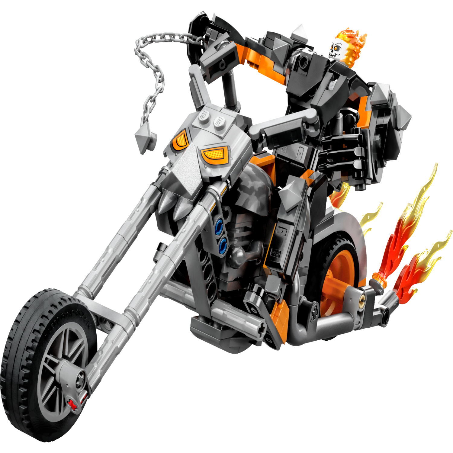 Lego Marvel Motoqueiro Fantasma Robô e Moto 76245