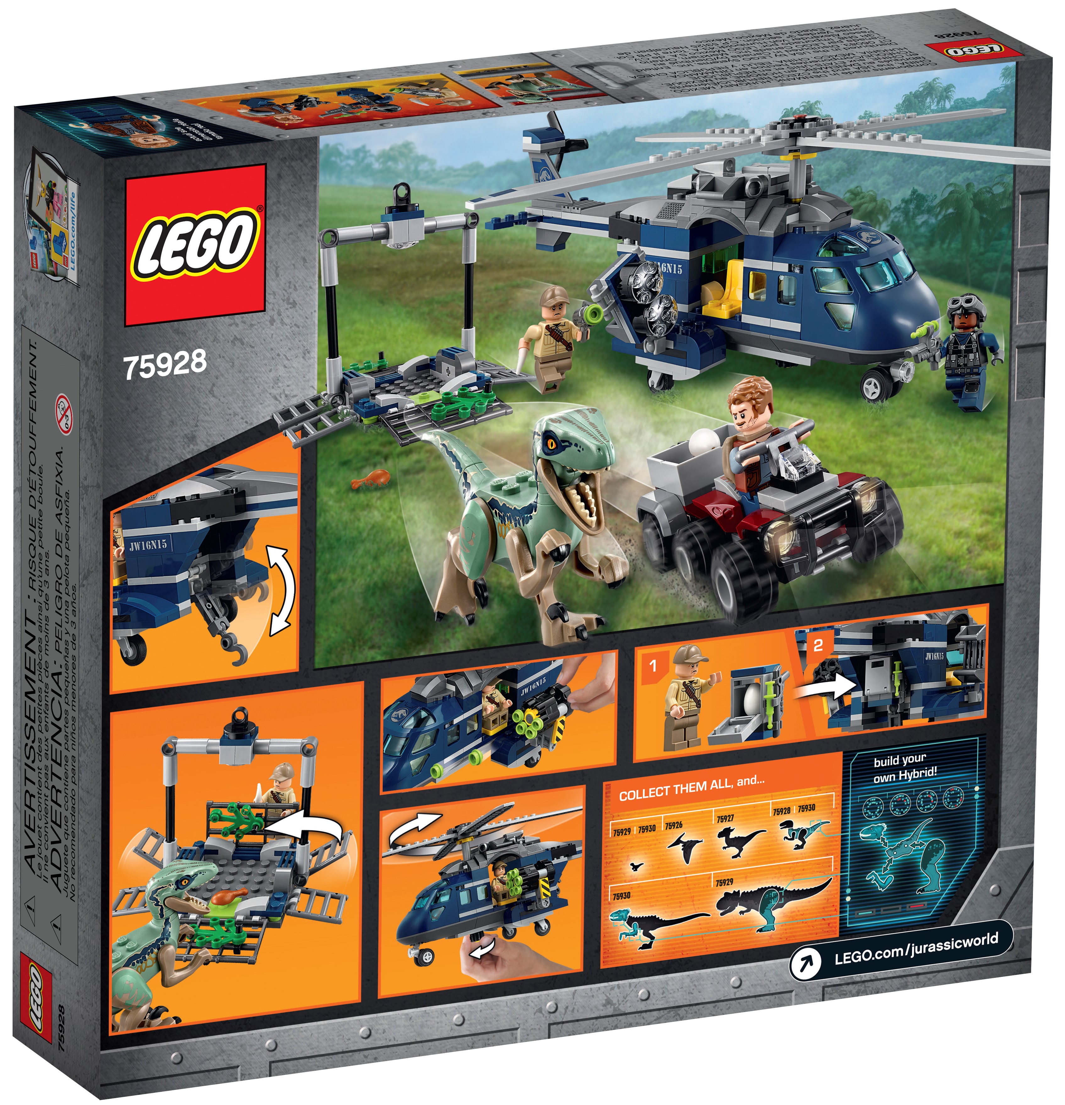 Blue's Helicopter Pursuit 75928 | Jurassic World™ | Buy online the Official LEGO® US
