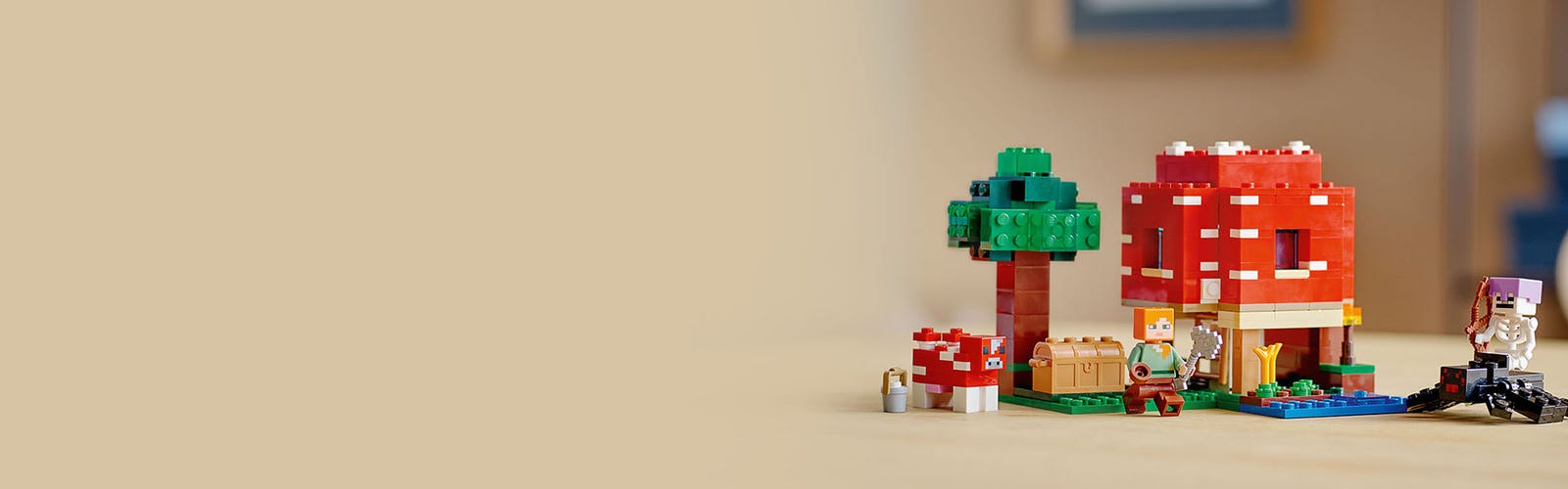 LEGO 21179 Minecraft La Maison Champignon, Set Jouet de Construction pour  Enfants des 8 ans, Idée de Cadeau, avec Figurines - ADMI