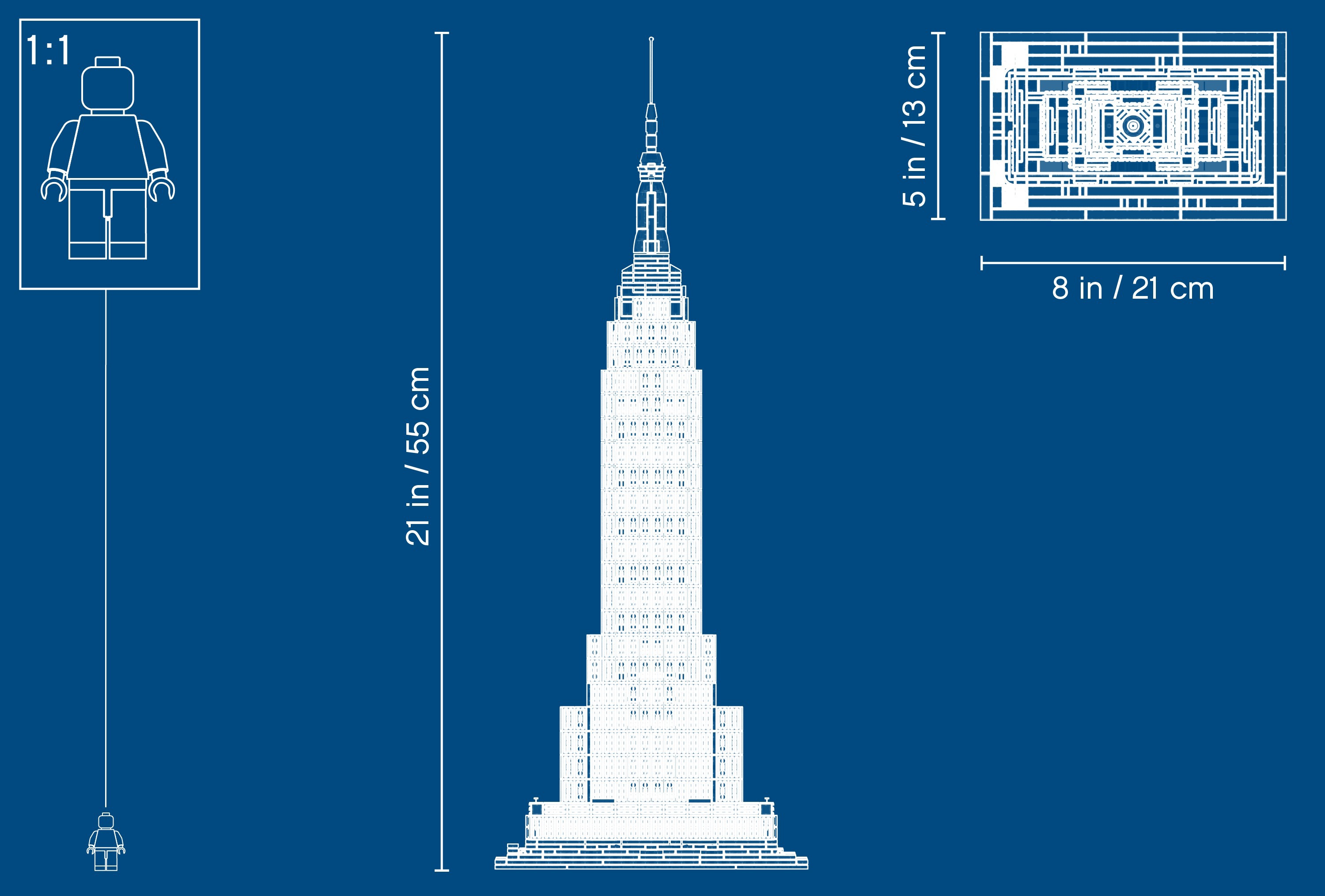 LEGO 21046 Architecture L'Empire State Building, Loisirs Créatifs Adultes  Cadeau Adolescent 16 Ans, Maquettes et