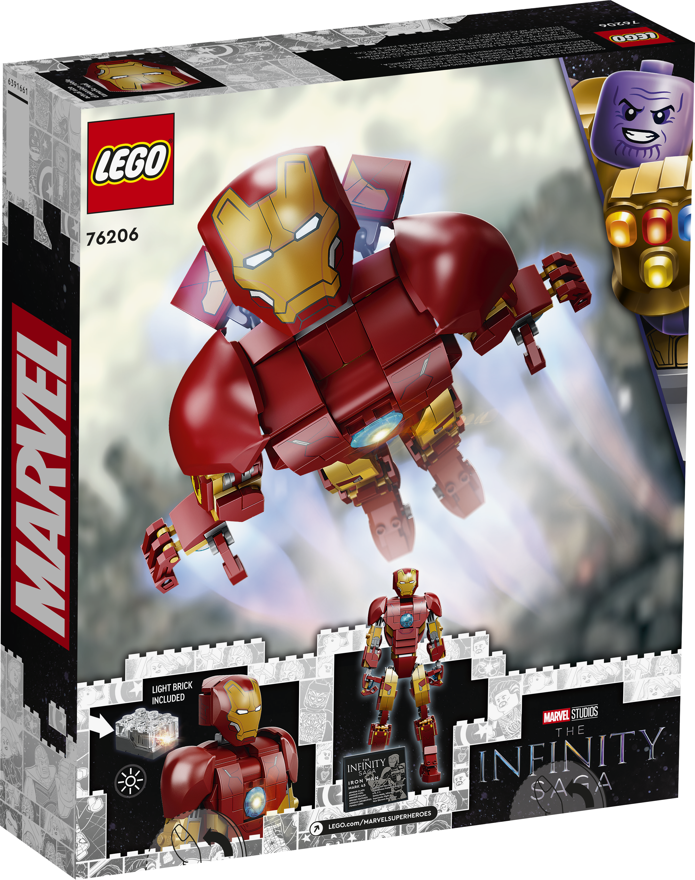 LEGO Marvel 76206 Iron Man Figure - LEGO Speed Build Review 