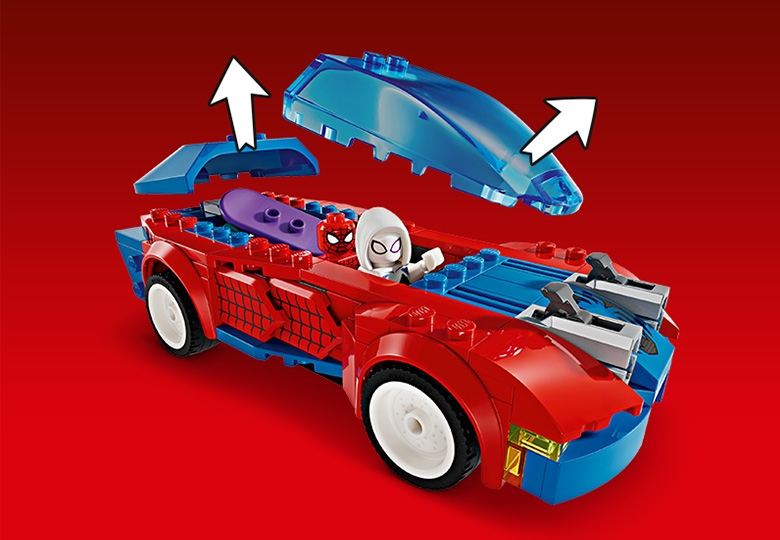 Lego spider best sale man car