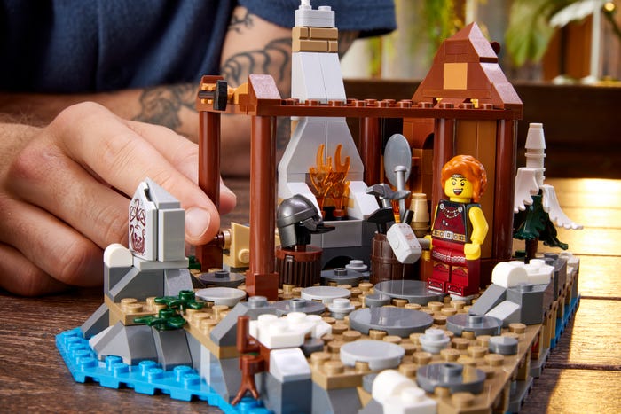 Viking ship and Village : r/lego