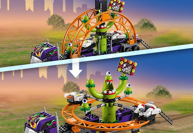 LEGO City Space Ride Amusement Truck Toy, 60813 Gift Idea for Kids