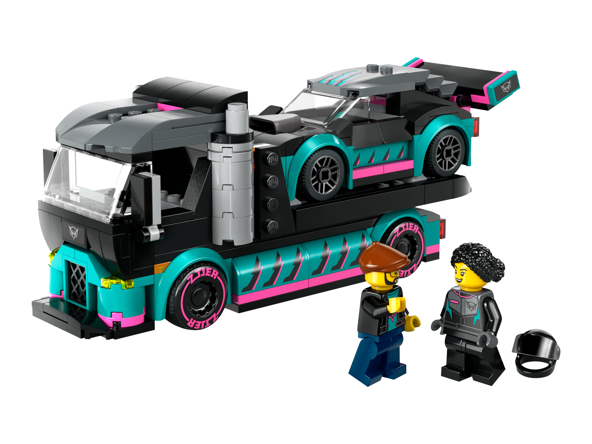 Lego City Coche De Carreras Y Camión De Transporte - 60406 – Poly