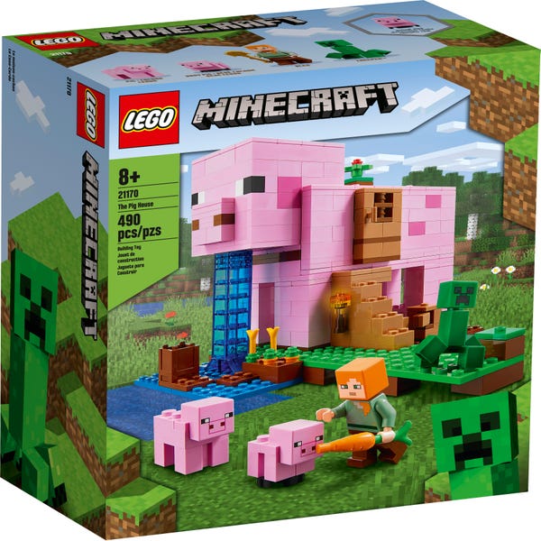 LEGO 21170 Minecraft La Maison Cochon: Jouet de Construction avec Figurines  Alex, Animaux et Creeper, Idéal pour Les Jeunes Aventuriers, Cadeau pour  Garçons et Filles de 8 à 9 Ans : : Jeux et Jouets