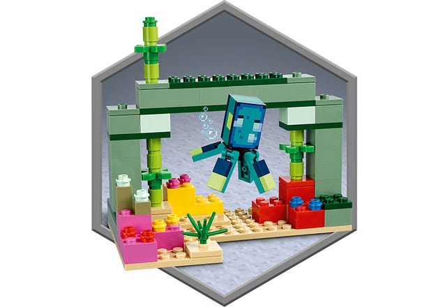 Lego 21180 minecraft le combat des gardiens set aventure sous