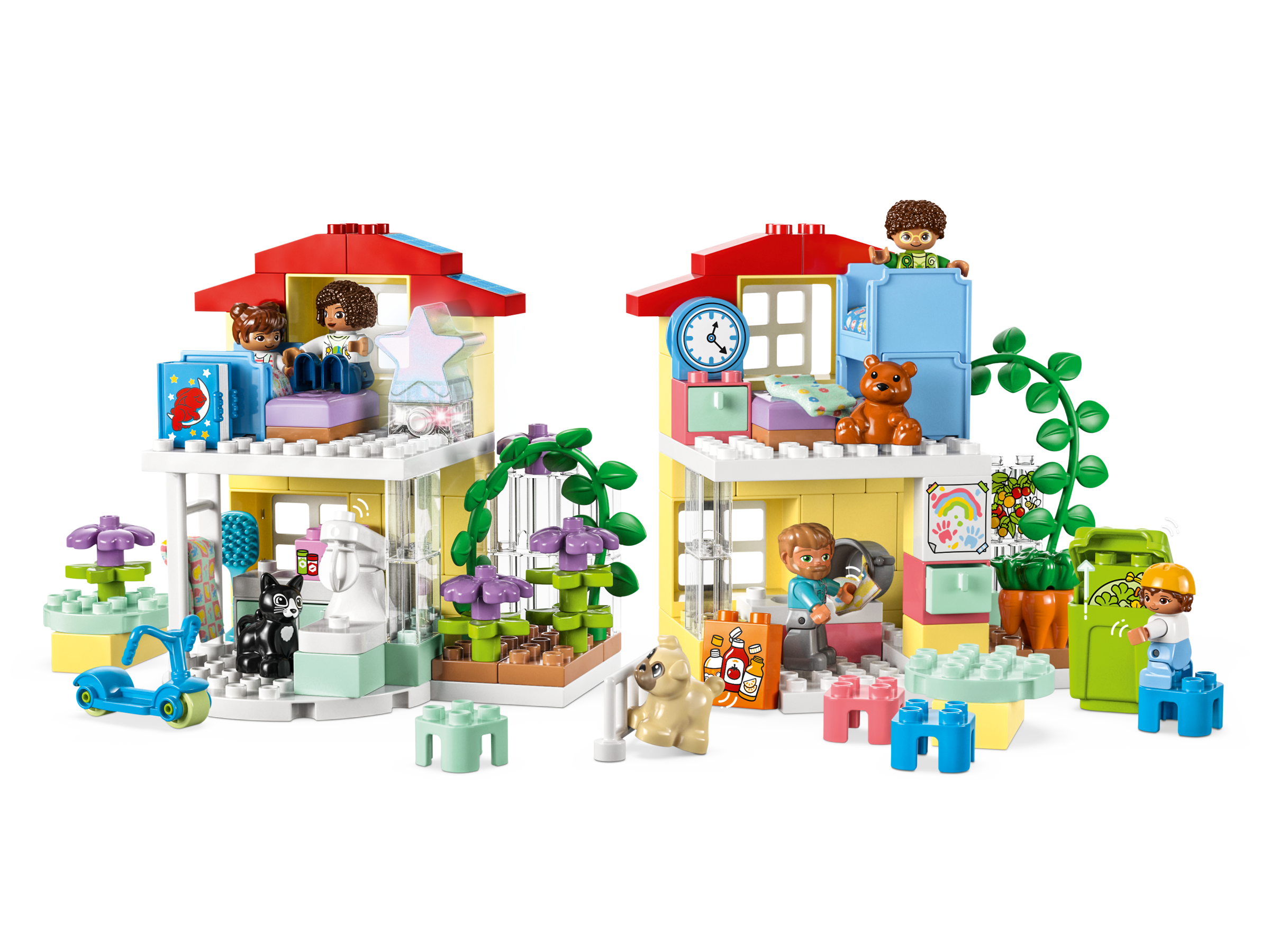  LEGO DUPLO Town 3 en 1 Family House 10994 - Juego de juguetes  educativos de construcción STEM, regalo para Navidad para niños de 3 años  en adelante, juguete de automóvil y