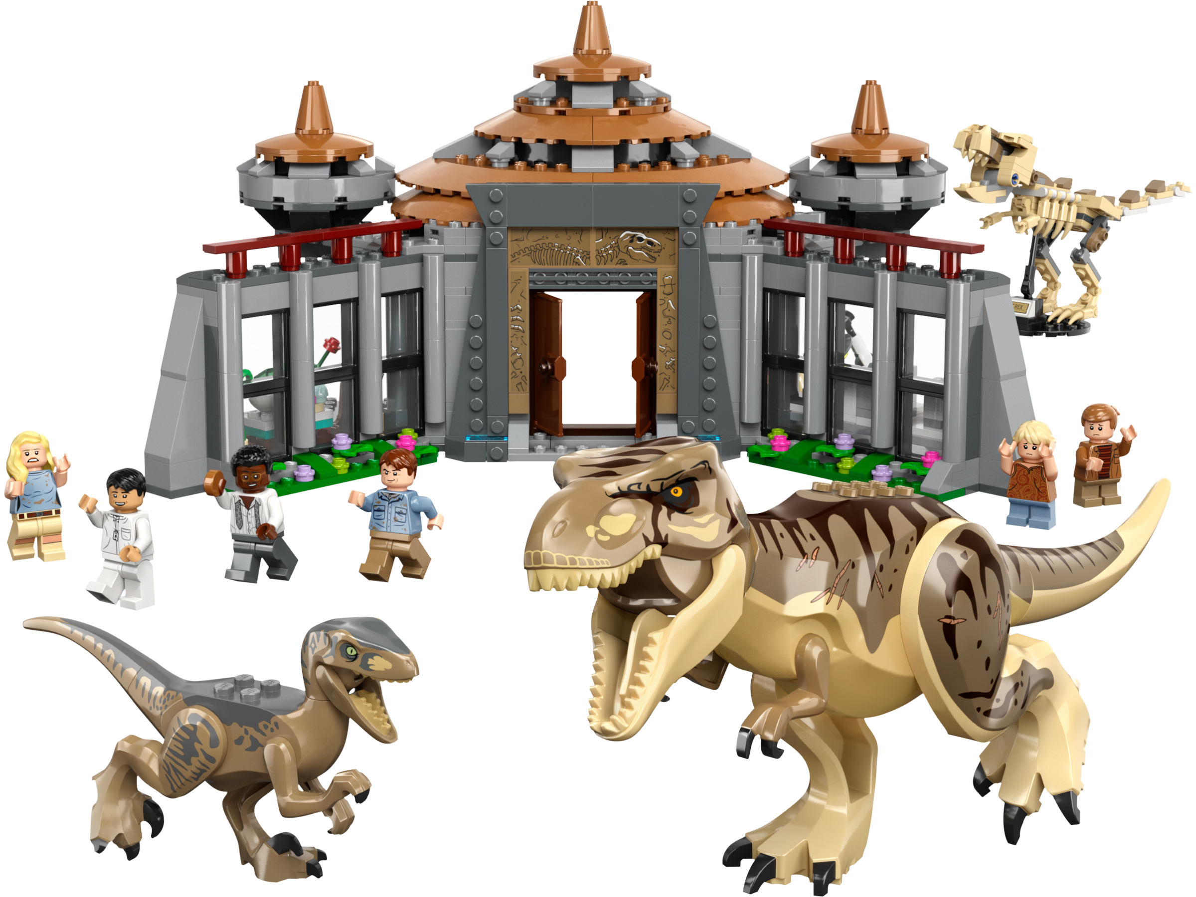 Visitor Center: T. rex & Raptor Attack 76961 Jurassic World™ | Buy online at the Official LEGO® US