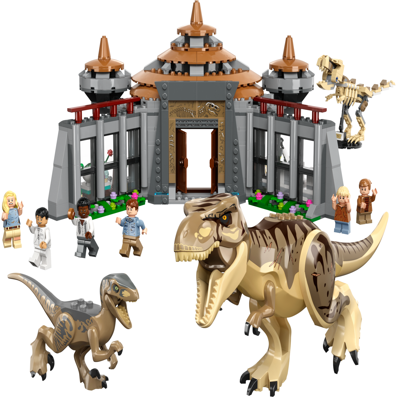 Center: T. rex & Raptor Attack 76961 | Jurassic World™ | Buy online at the Official LEGO® Shop AU