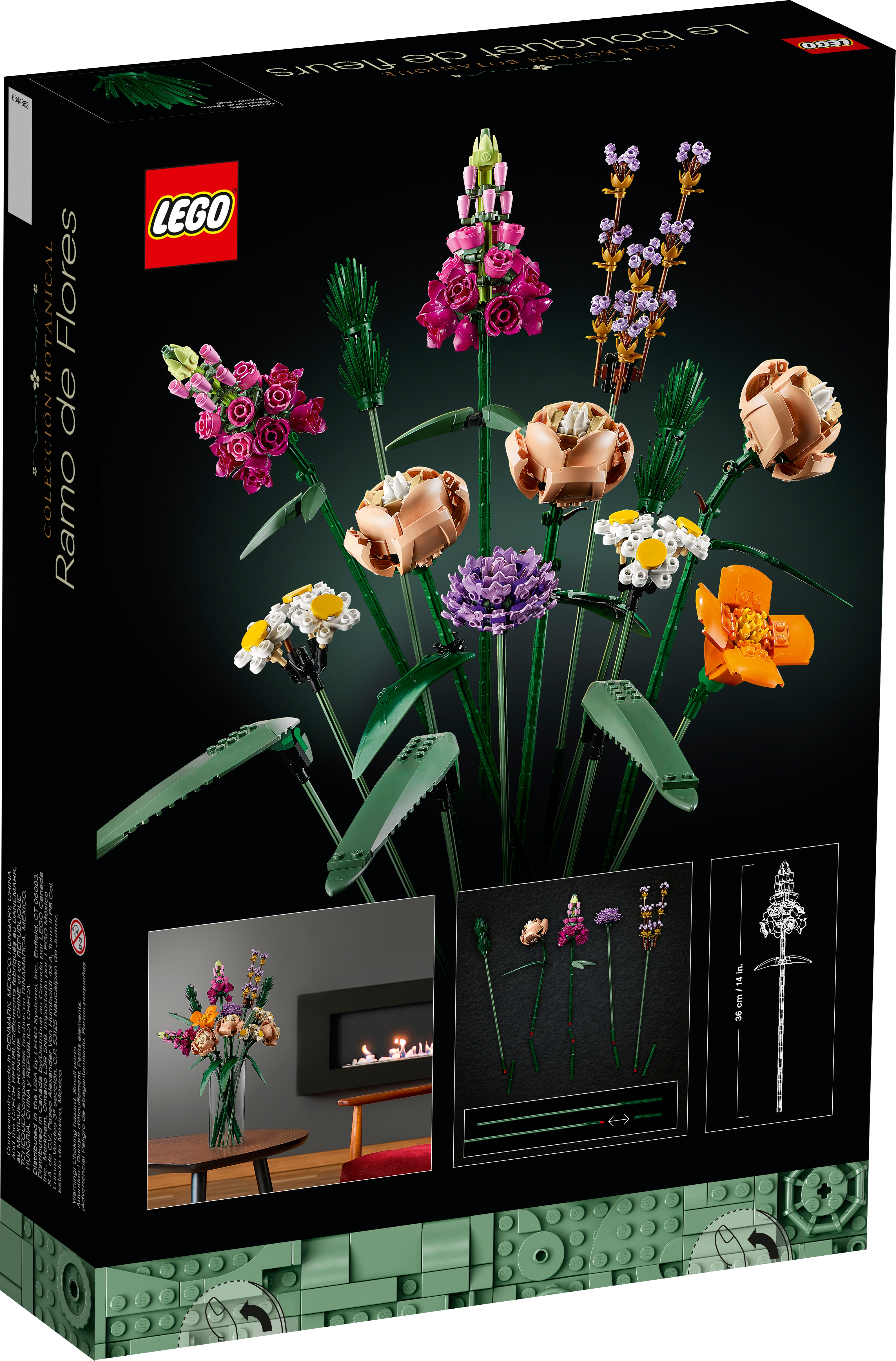LEGO Icons 10280 – Ramo de flores artificiales con rosas, accesorios  decorativos para el hogar, regalo para él y ella, colección botánica y arte  de – Yaxa Store