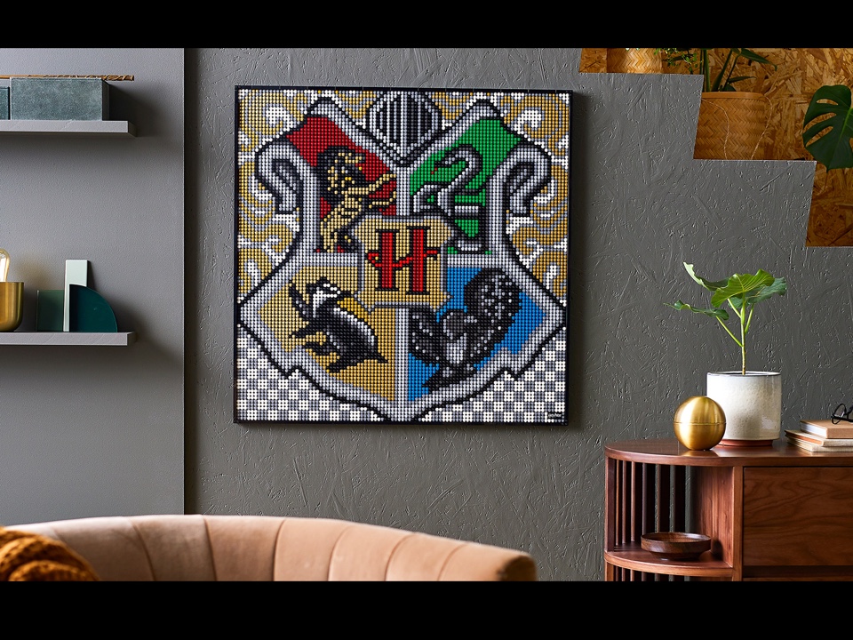 LEGO Art Harry Potter Hogwarts Crests wall art set Official