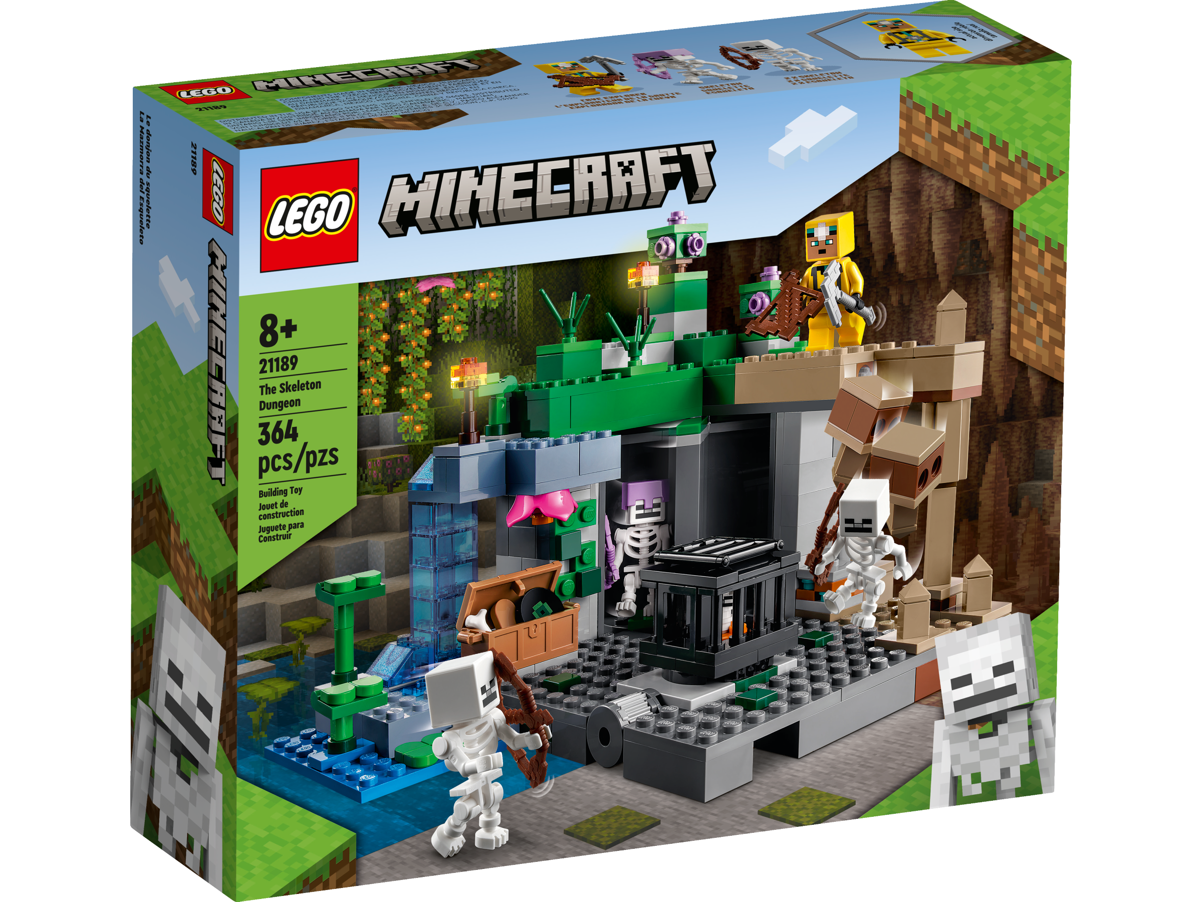 LEGO 21189 Minecraft Le Donjon du Squelette, Jouet Construction