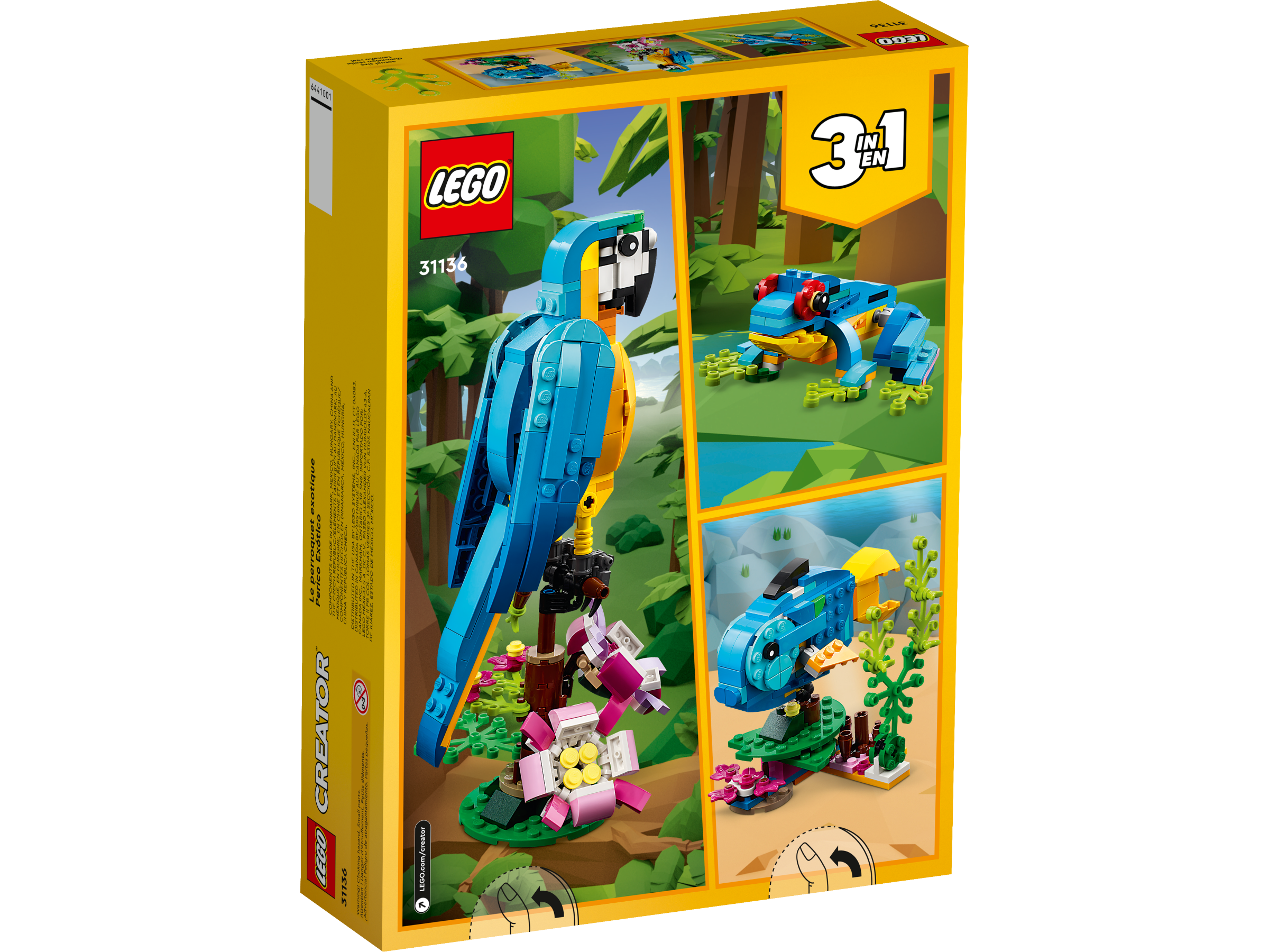 LEGO Creator Le Perroquet Exotique 3-en-1 31136