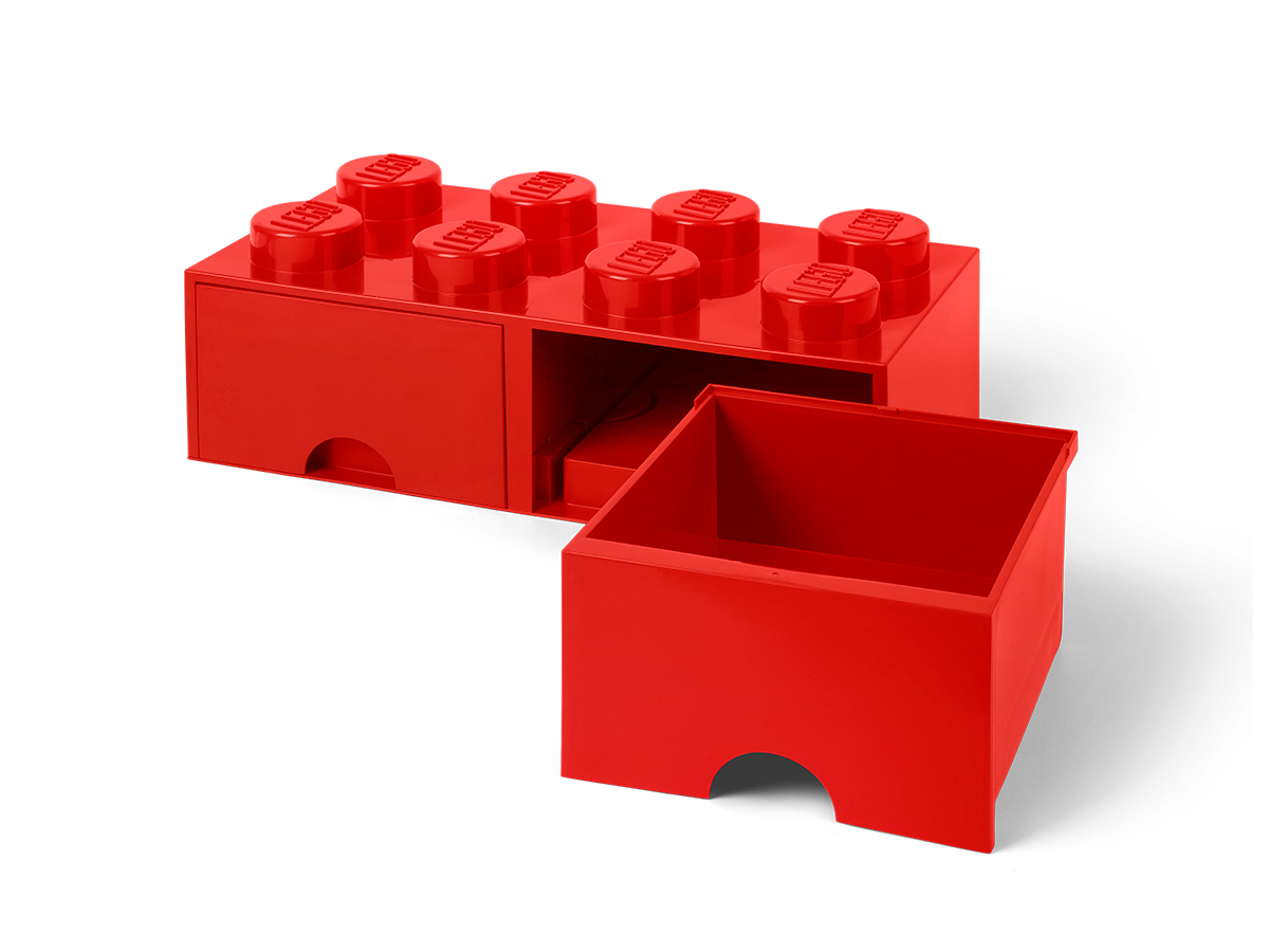 LEGO® Storage 1-Stud Brick Bright Red Storage Container, 1 Unit