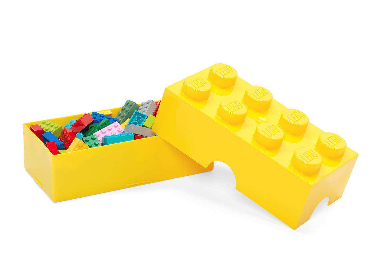 Caja lego ladrillo amarillo 50x25x18cm 