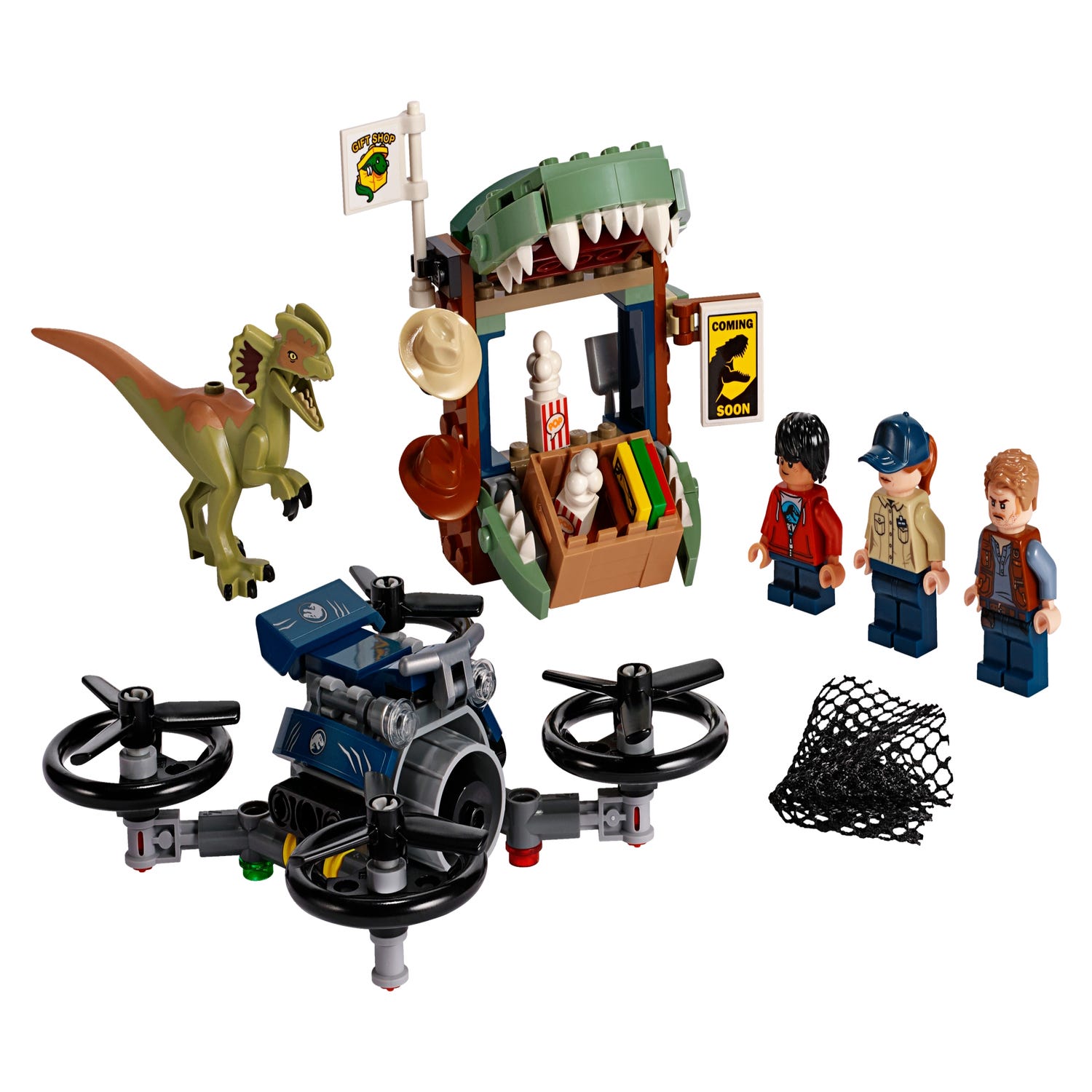 Undsluppet dilophosaurus | Jurassic World™ Officiel LEGO® Shop DK