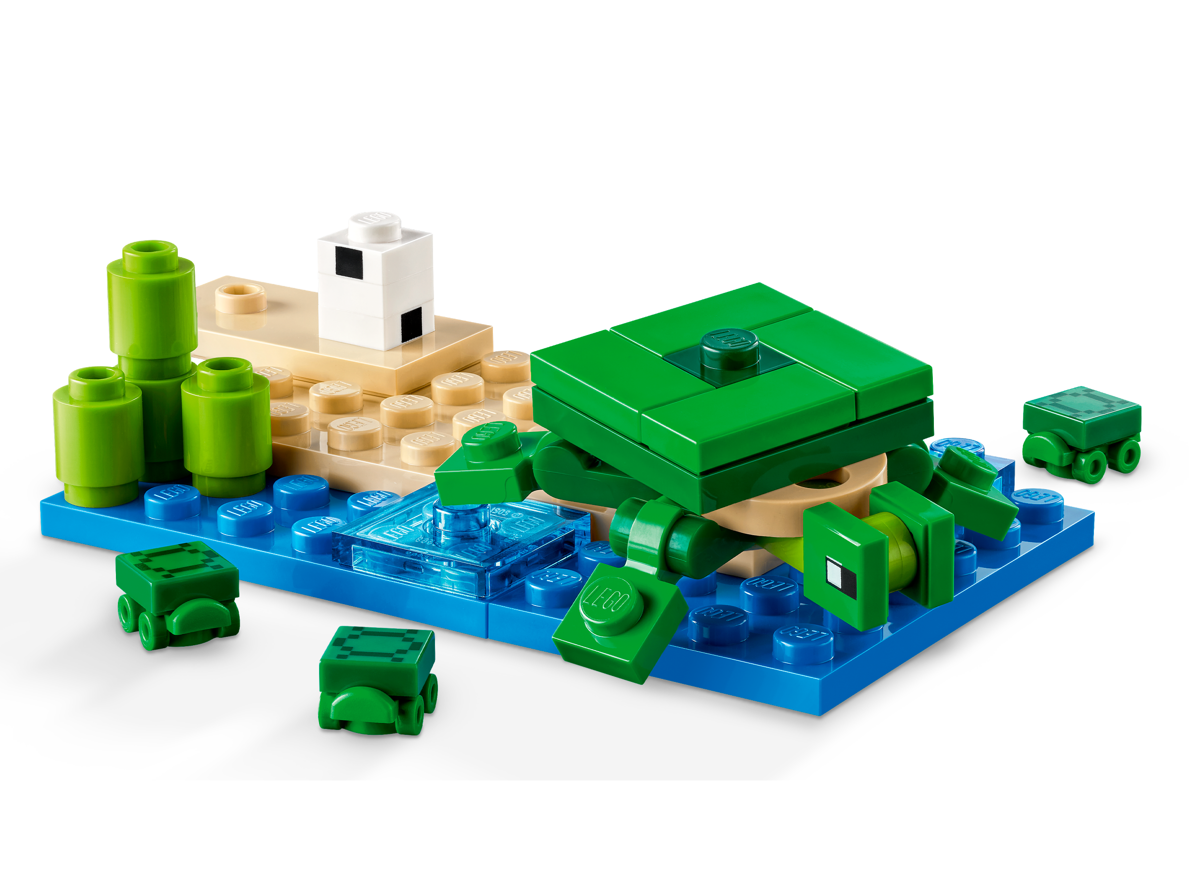 LEGO 21254 Minecraft La Maison de la Plage de la Tortue, Jouet de  Construction avec Accessoires, Minifigurines des Personnages du Jeu Vidéo,  Cadeau pour Gamers, Filles et Garçons Dès 8 Ans 