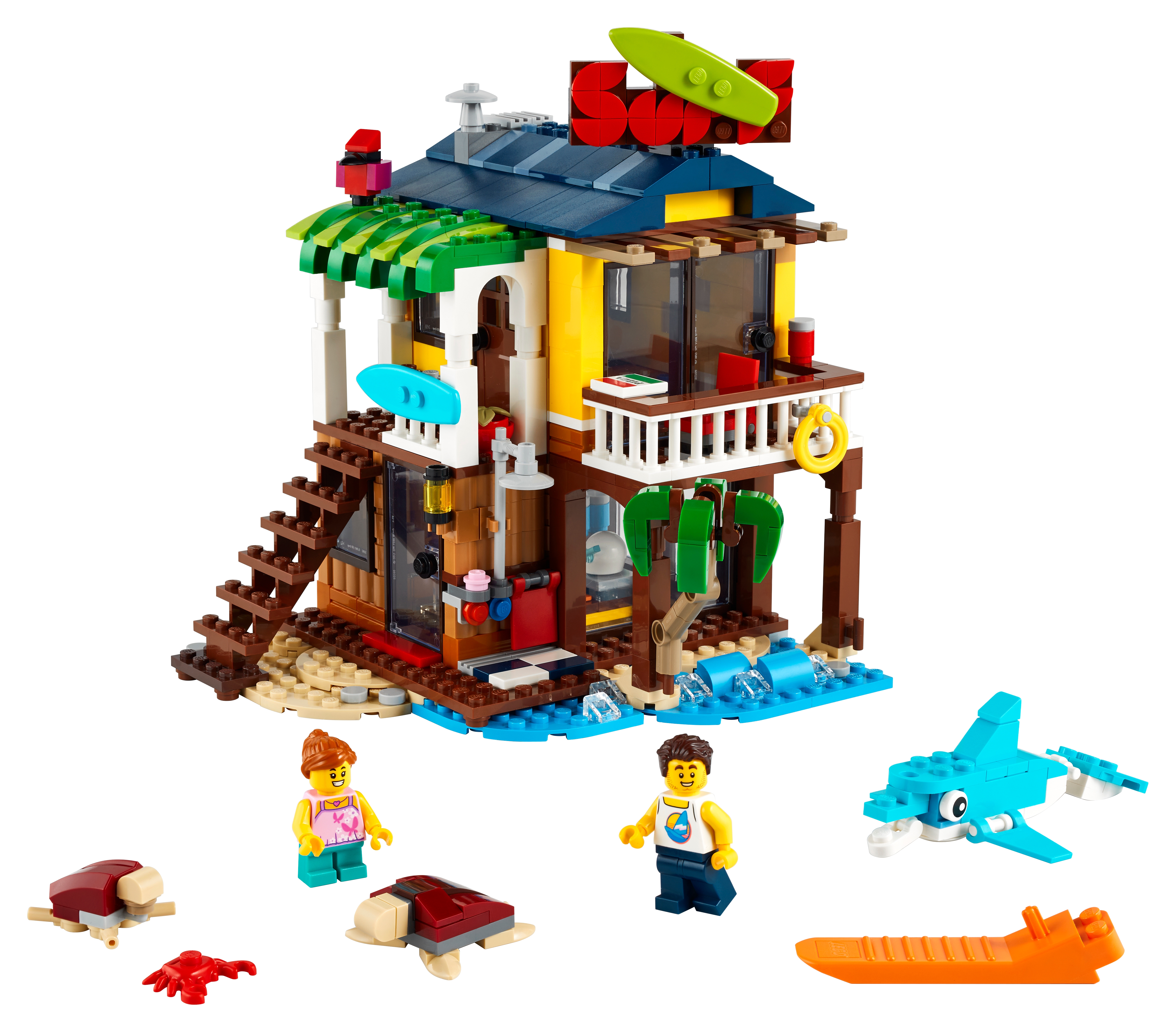 Vakman Laat je zien meer en meer Surfer Beach House 31118 | Creator 3-in-1 | Buy online at the Official LEGO®  Shop US