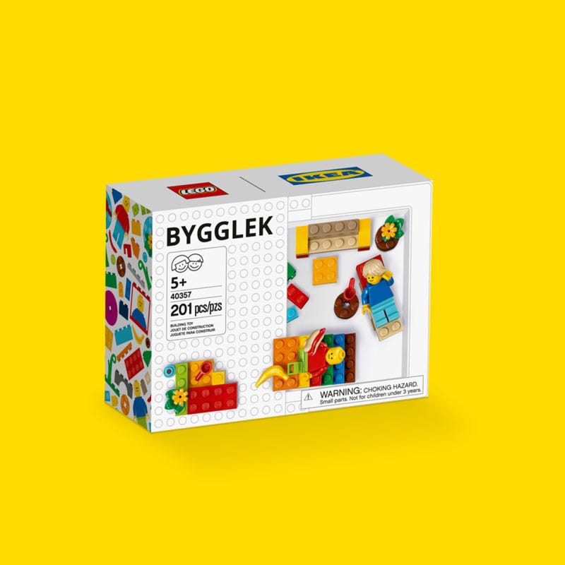 BYGGLEK LEGO® caja con tapa, set de 3, blanco - IKEA Colombia
