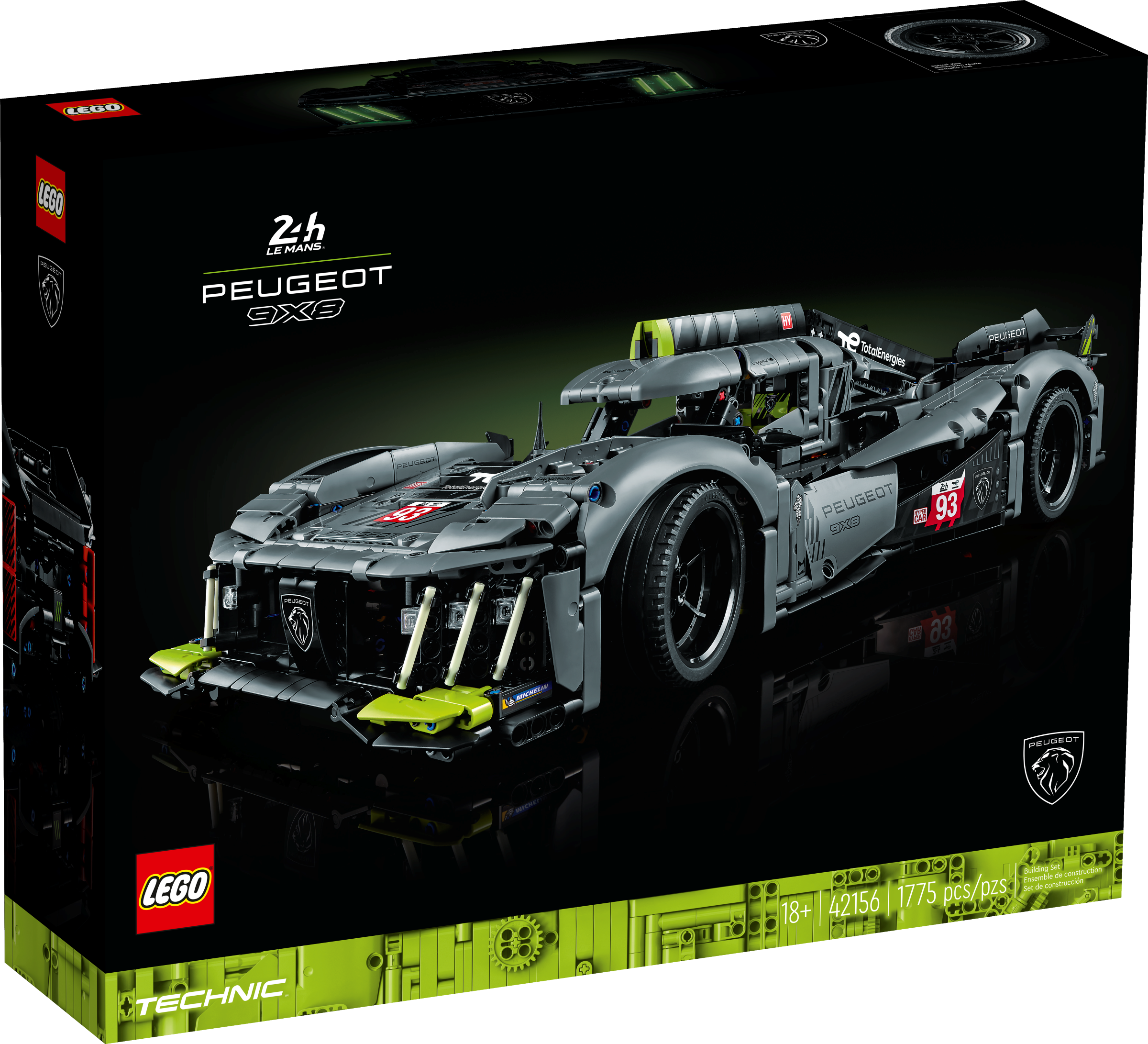 Lego technic 42156 peugeot 9x8 24h le mans hybrid hypercar, maquette de  voiture de course LEGO Pas Cher 