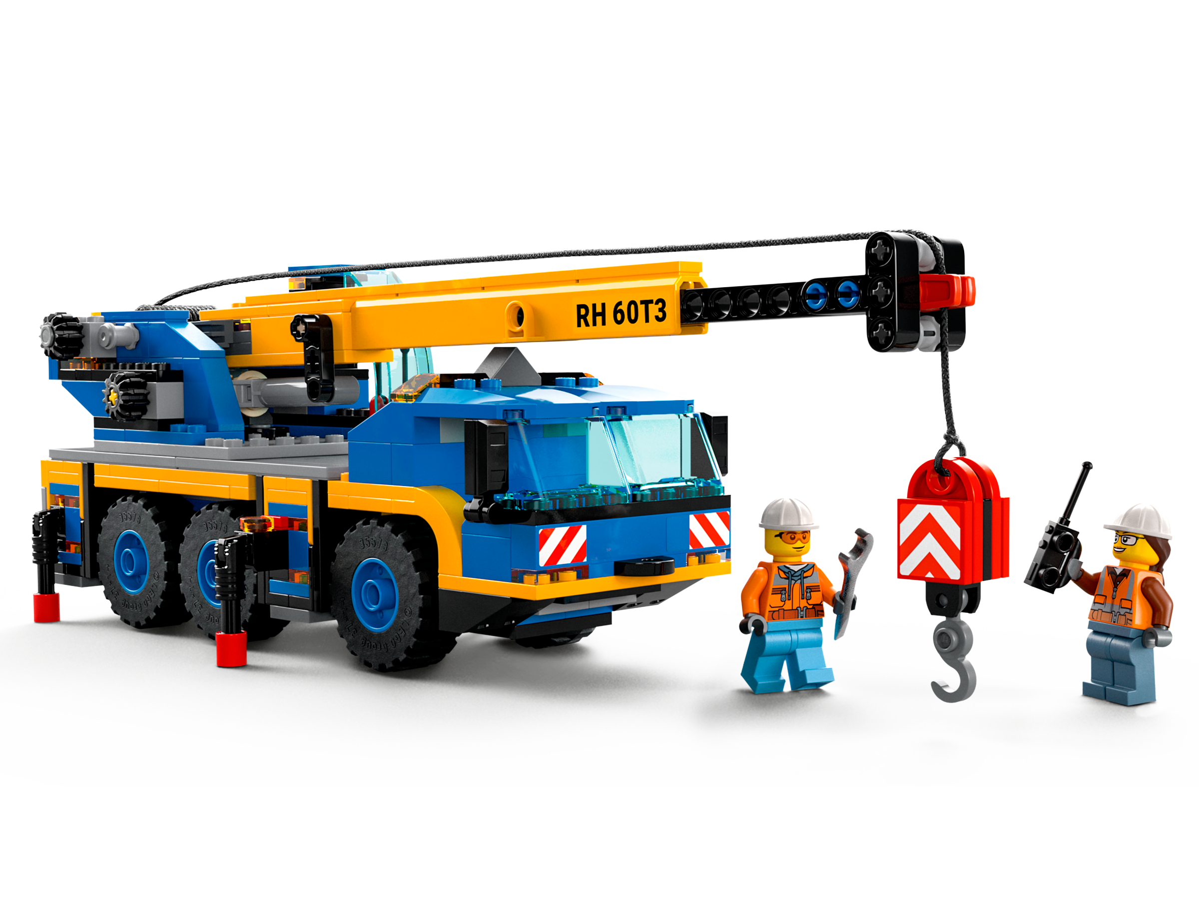 LEGO 60324 City La Grue Mobile, Jouet de Camion, Engin de Chantier