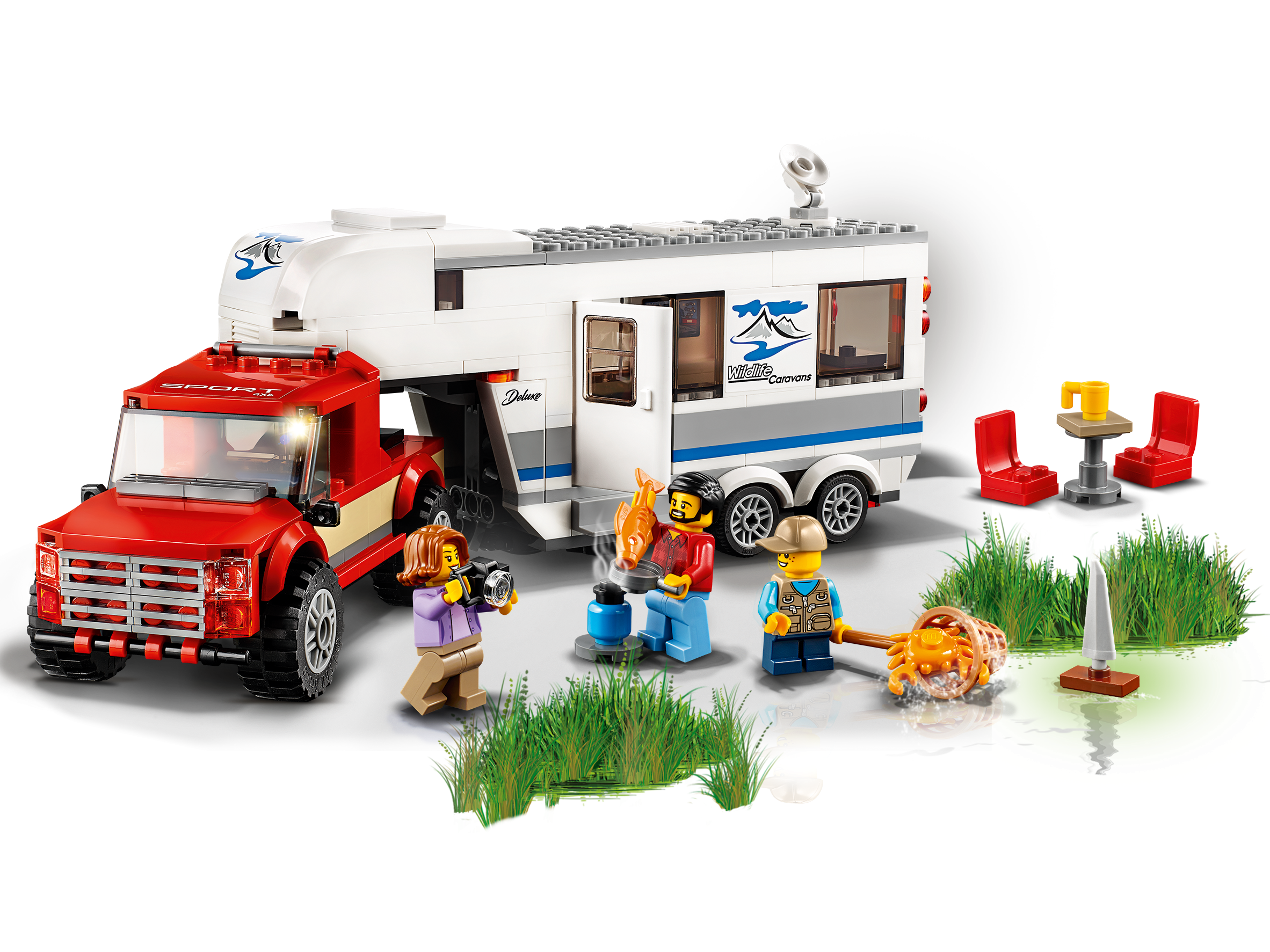 lego city pickup & caravan set 60182