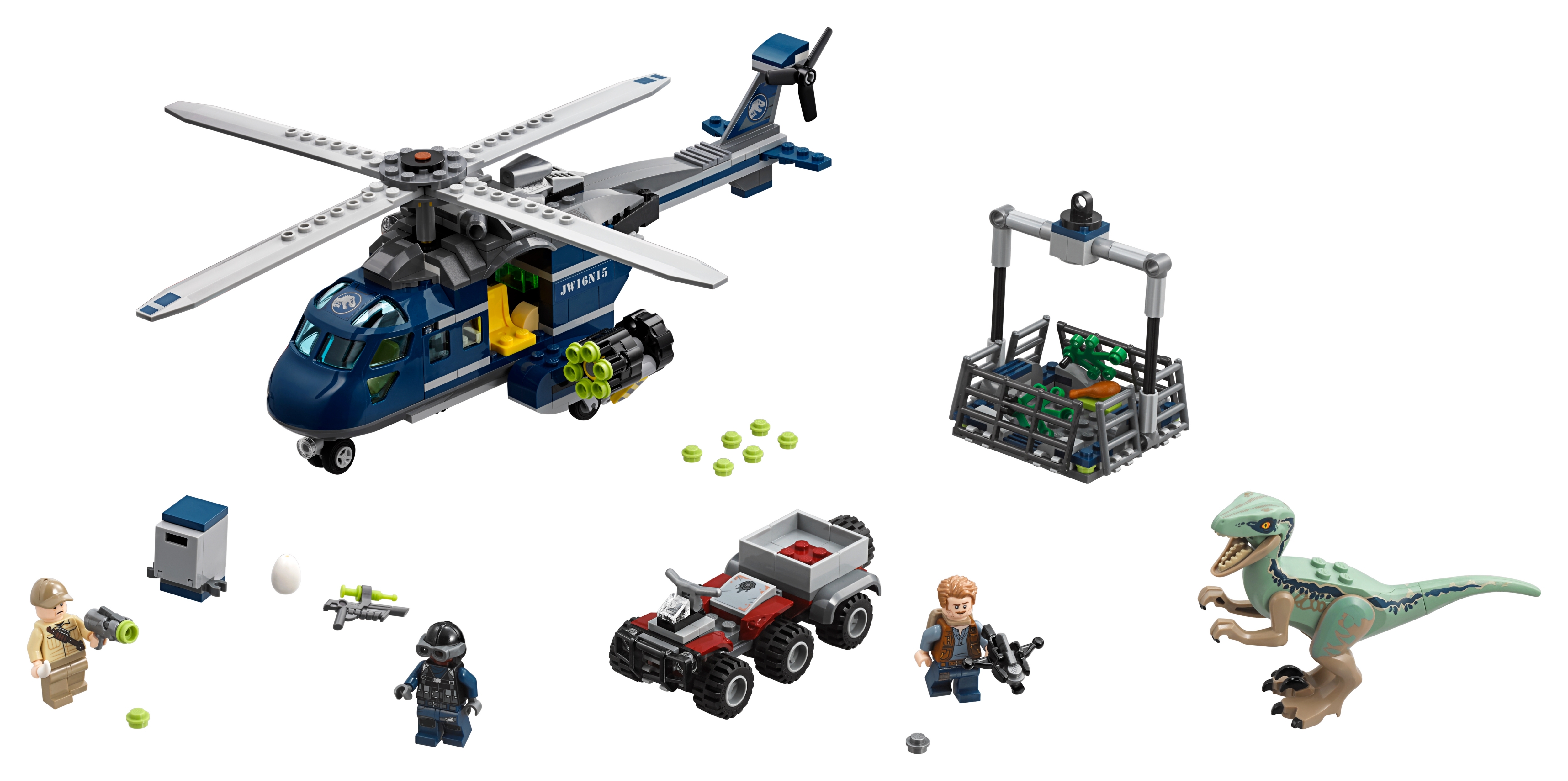 Blue's Helicopter Pursuit 75928 | Jurassic World™ | Buy online the Official LEGO® US
