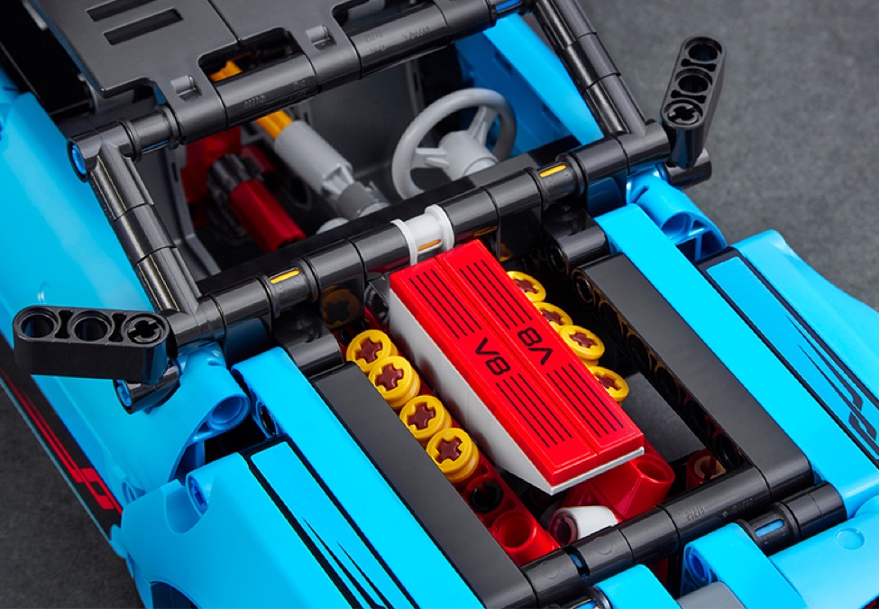 Lego best sale car engine