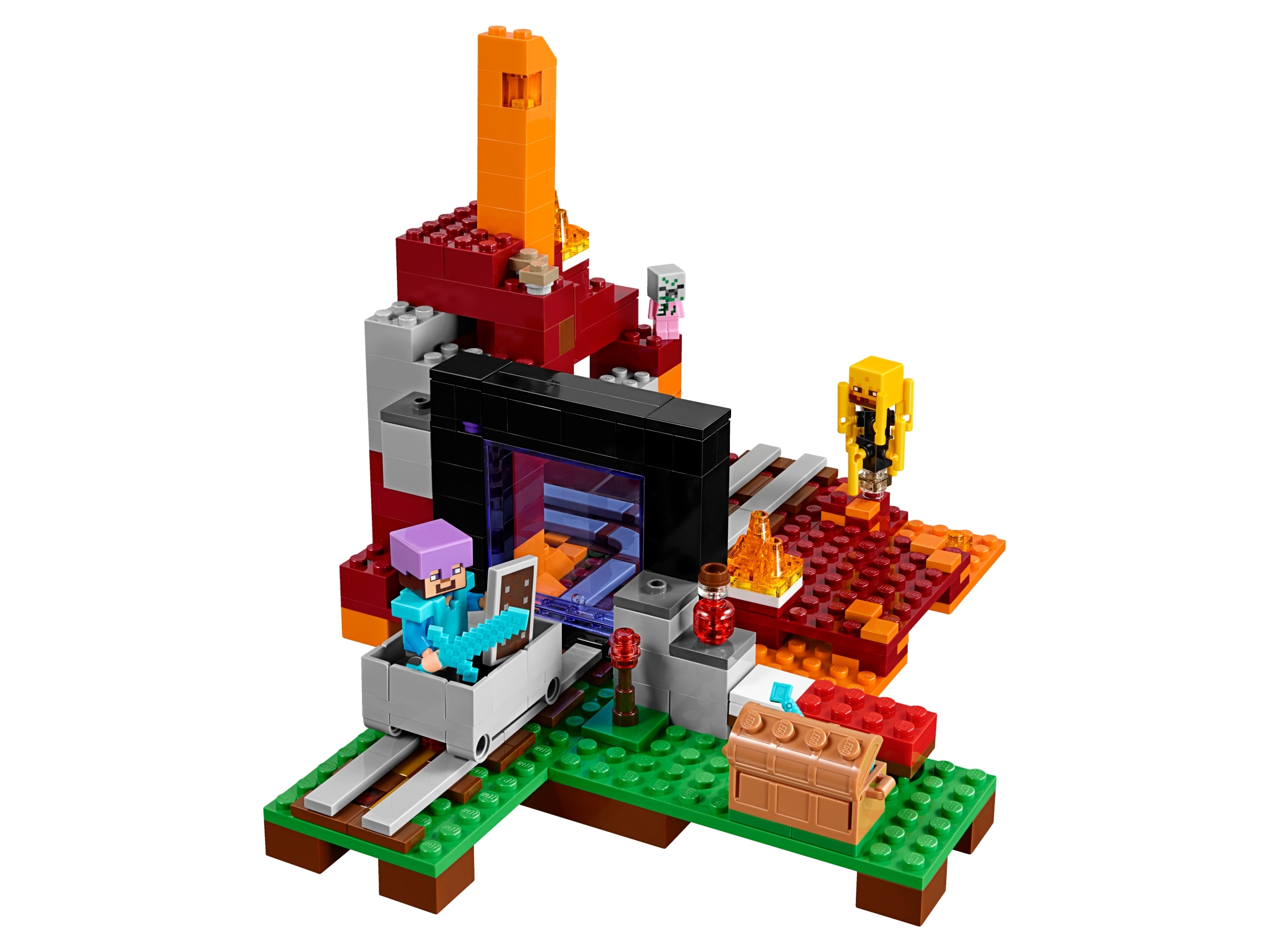 El Portal Al Infierno Minecraft Oficial Lego Shop Ar